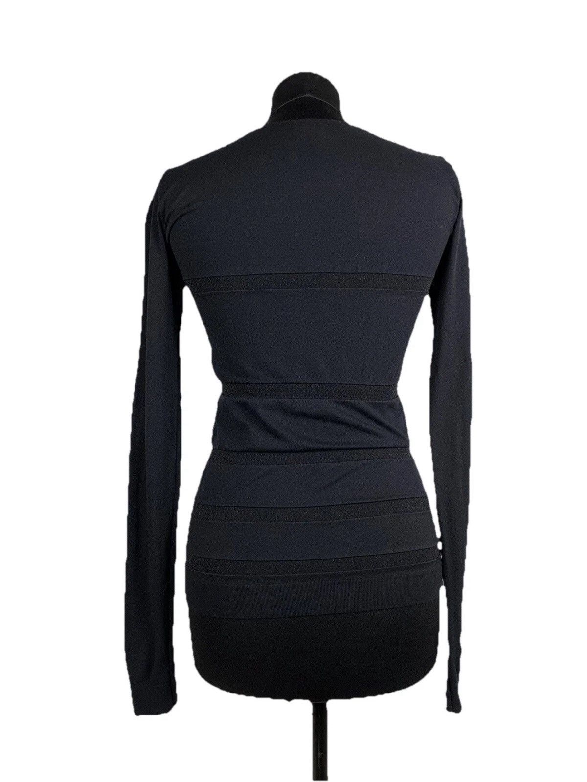 Marithe + Francois Girbaud Marithe Francois Girbaud Bodycon Textured Long Sleeve Top Size L / US 10 / IT 46 - 3 Thumbnail