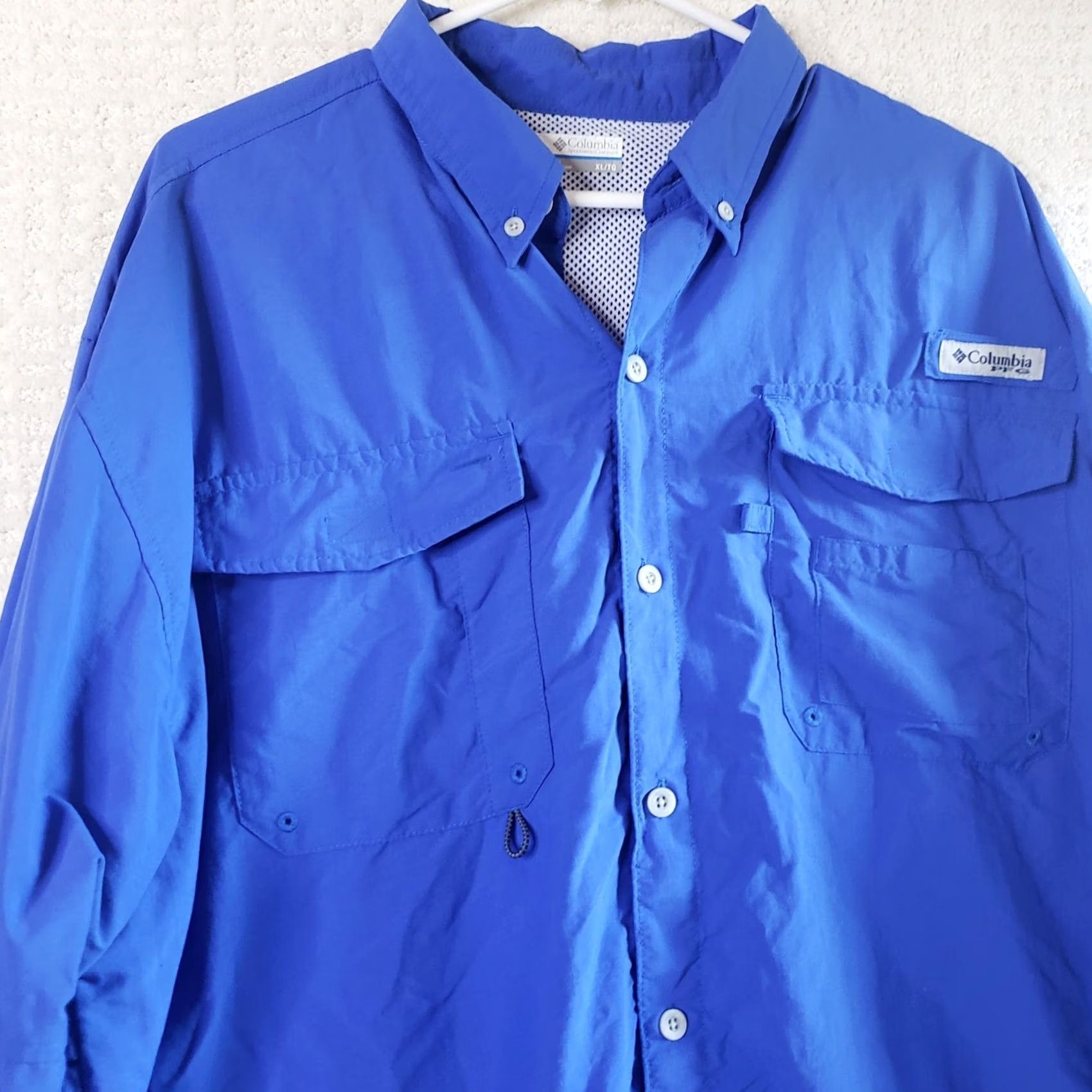 Vintage Columbia PFG Shirt Mens Blue XL Long Sleeve Button Up Fishing Size US XL / EU 56 / 4 - 3 Thumbnail