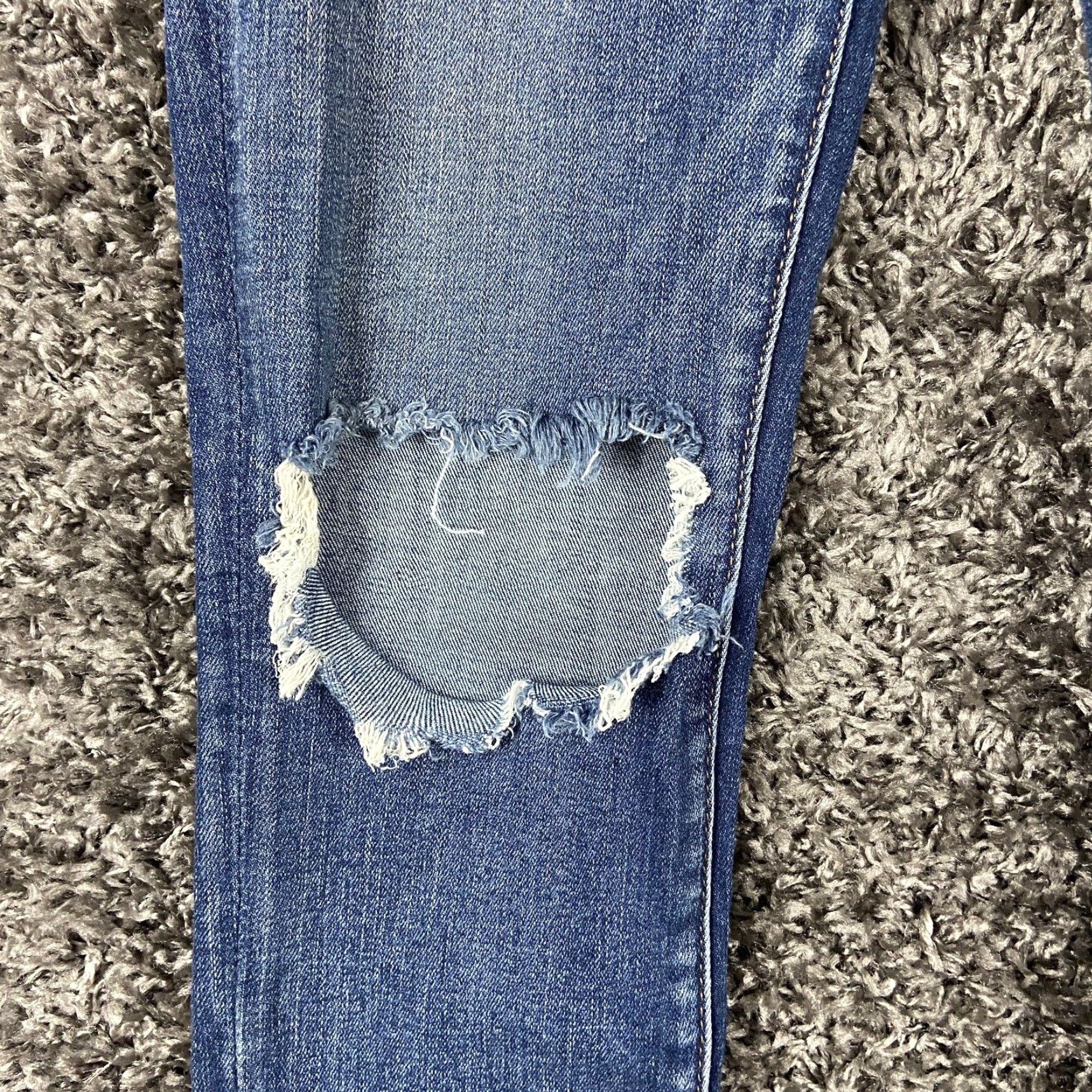 American Eagle Outfitters AMERICAN EAGLE Next Level Stretch Hi-Rise Crop Jegging Distressed Jeans Women’s 2 Blue Size 26" / US 2 / IT 38 - 3 Thumbnail