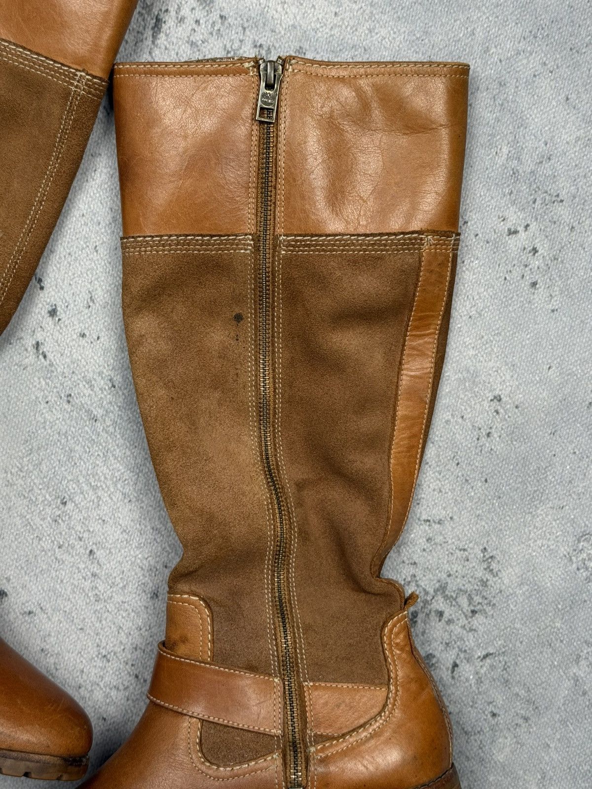 Timberland Timberland Riding Boots Brown Leather & Suede Buckle Tall Size US 8.5 / IT 38.5 - 5 Thumbnail