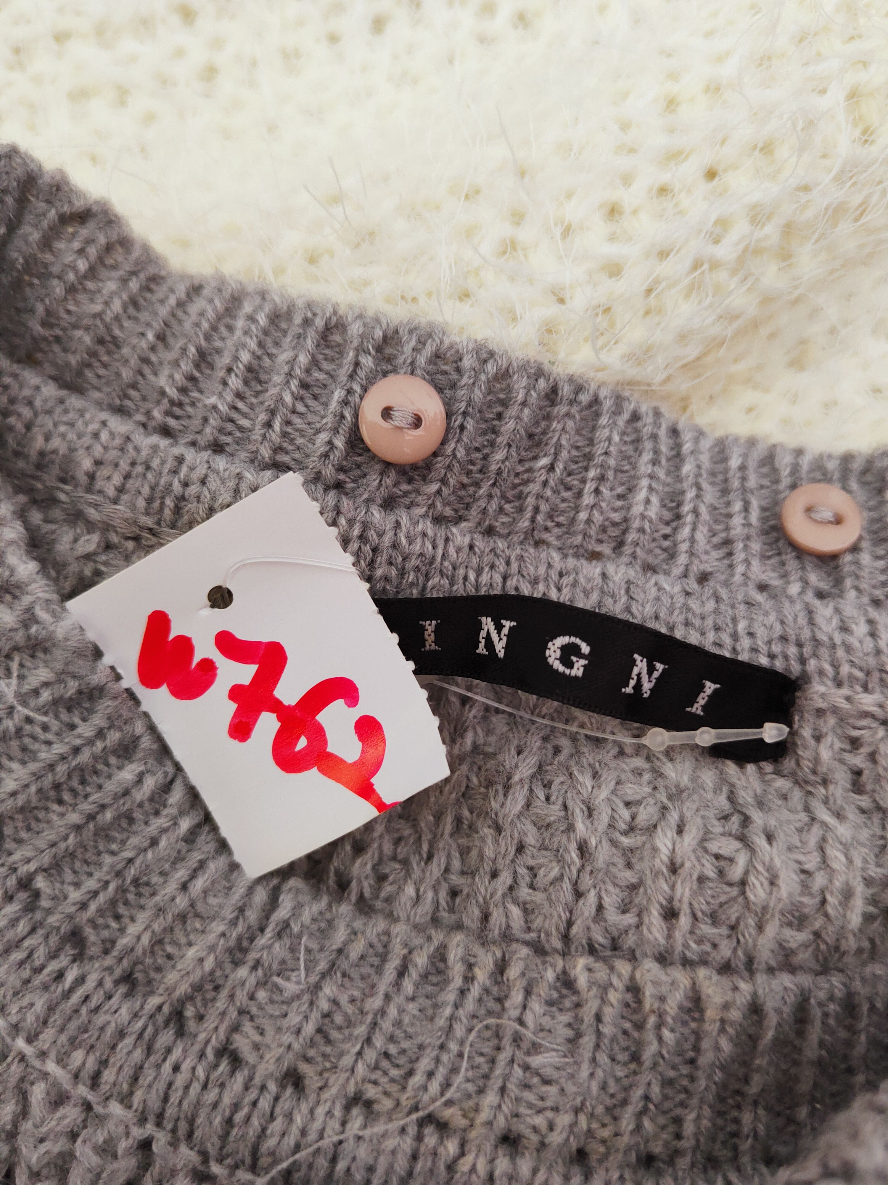 Japanese Brand × Vintage Ingni Gray Knitwear Sweatshirts #W762 Size M / US 6-8 / IT 42-44 - 11 Thumbnail