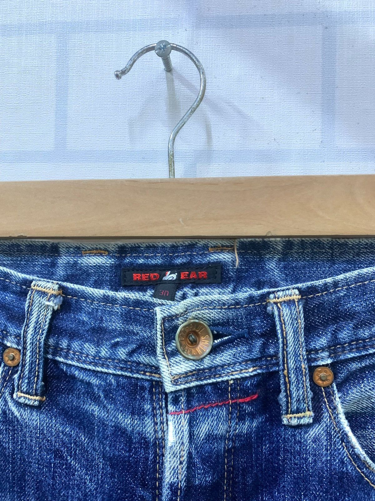 20471120 × If Six Was Nine × Japanese Brand Red Ear Distress Y2k Junya Style Selvedge Jeans (A10) Size US 31 - 7 Thumbnail