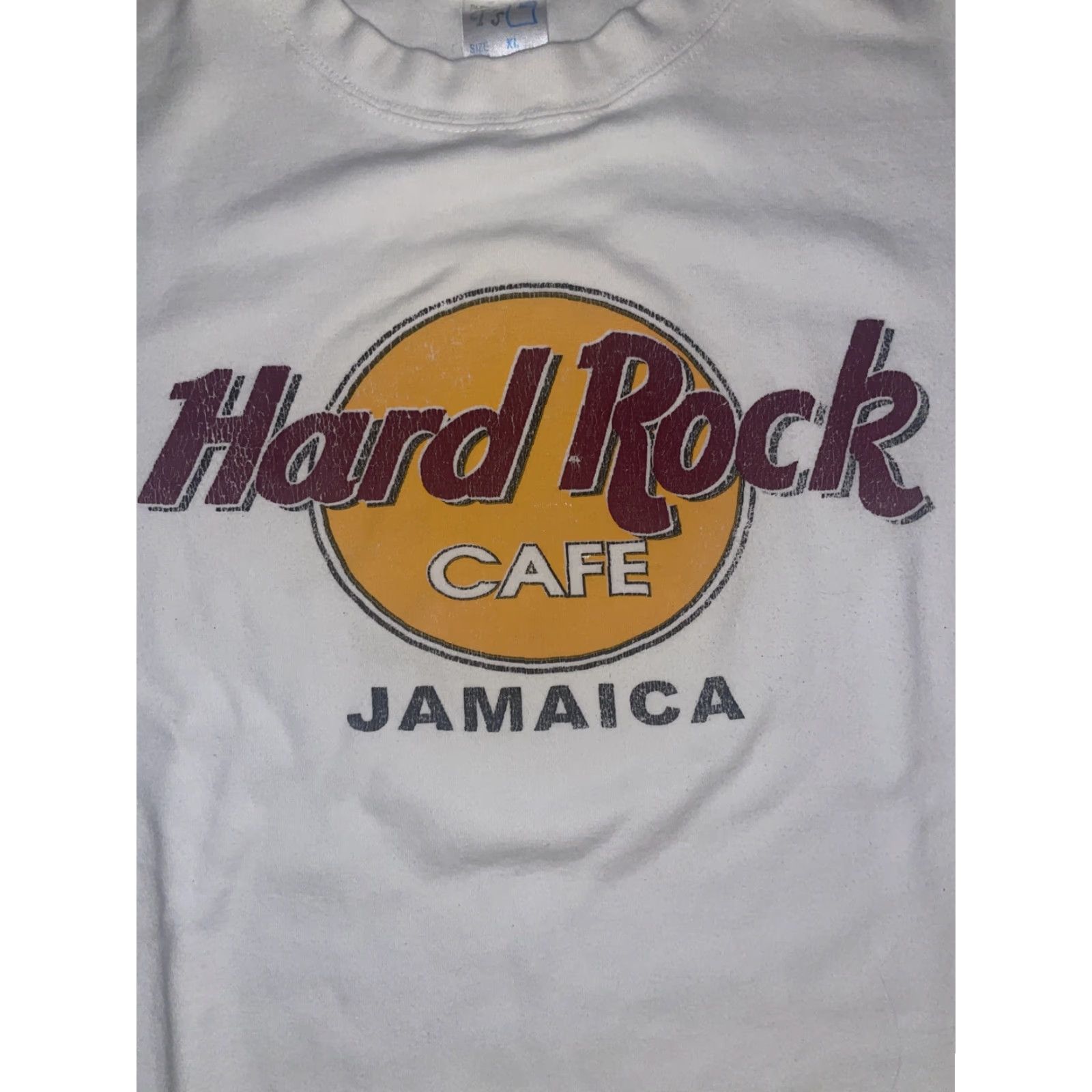 Hard Rock Cafe VINTAGE Hard Rock Cafe Jamaica T-Shirt White XL Men Adult XL White T-Shirt 90s Concert Jamaica Mens Size US XL / EU 56 / 4 - 2 Thumbnail
