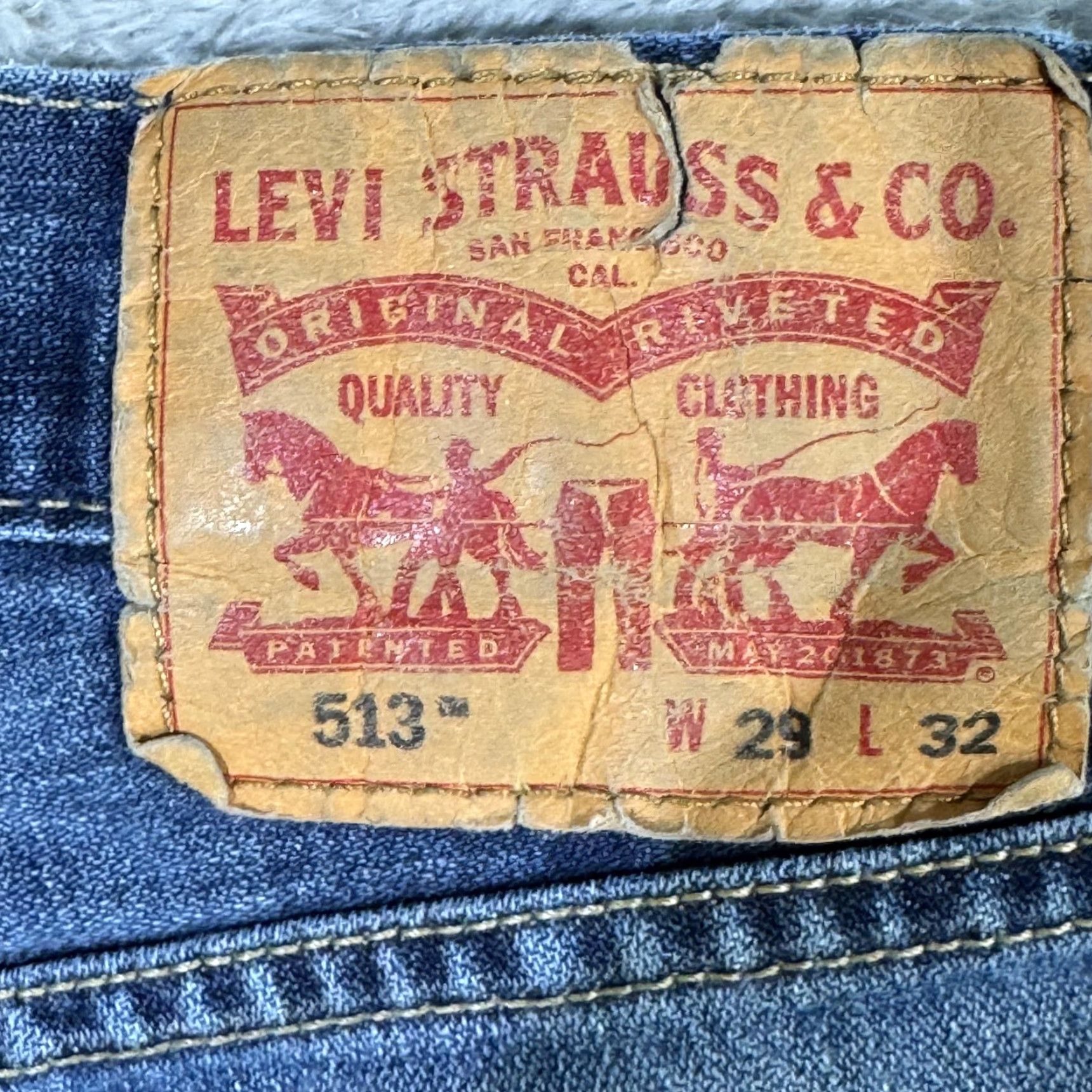 Levi's Levi's 513 Jeans Mens 29x32 Blue Slim Straight Denim Medium Wash Distressed Jeans Mens Regular 29 32 Blue Slim Straight 513 90s USA Logo Pocket Size US 29 - 5 Thumbnail