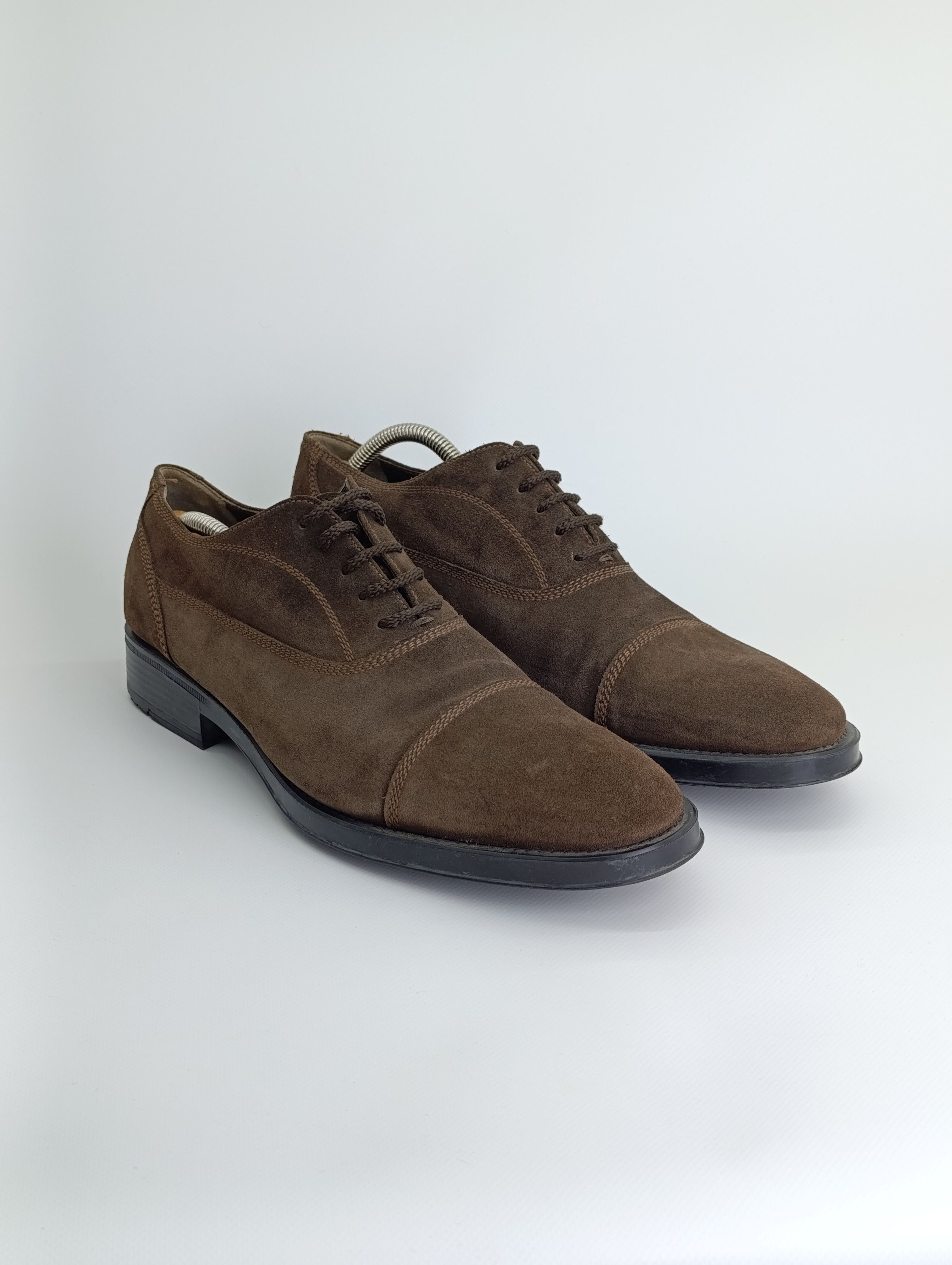 Pal Zileri Pal Zileri Concept Brown Suede Cap Toe Oxford Shoes Mens Size US 11 / EU 44 - 1 Thumbnail