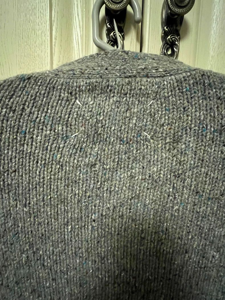 Maison Margiela Maison Margiela Oat-colored coarse knit-destroying cardigan Size US L / EU 52-54 / 3 - 6 Thumbnail