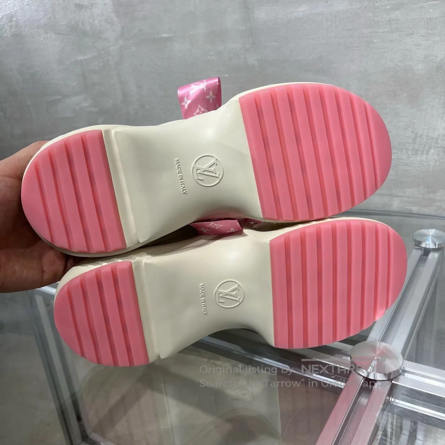 Louis Vuitton Louis Vuitton Pink-white bow-shaped arch bridge shoes Size US 6 / IT 36 - 7 Thumbnail