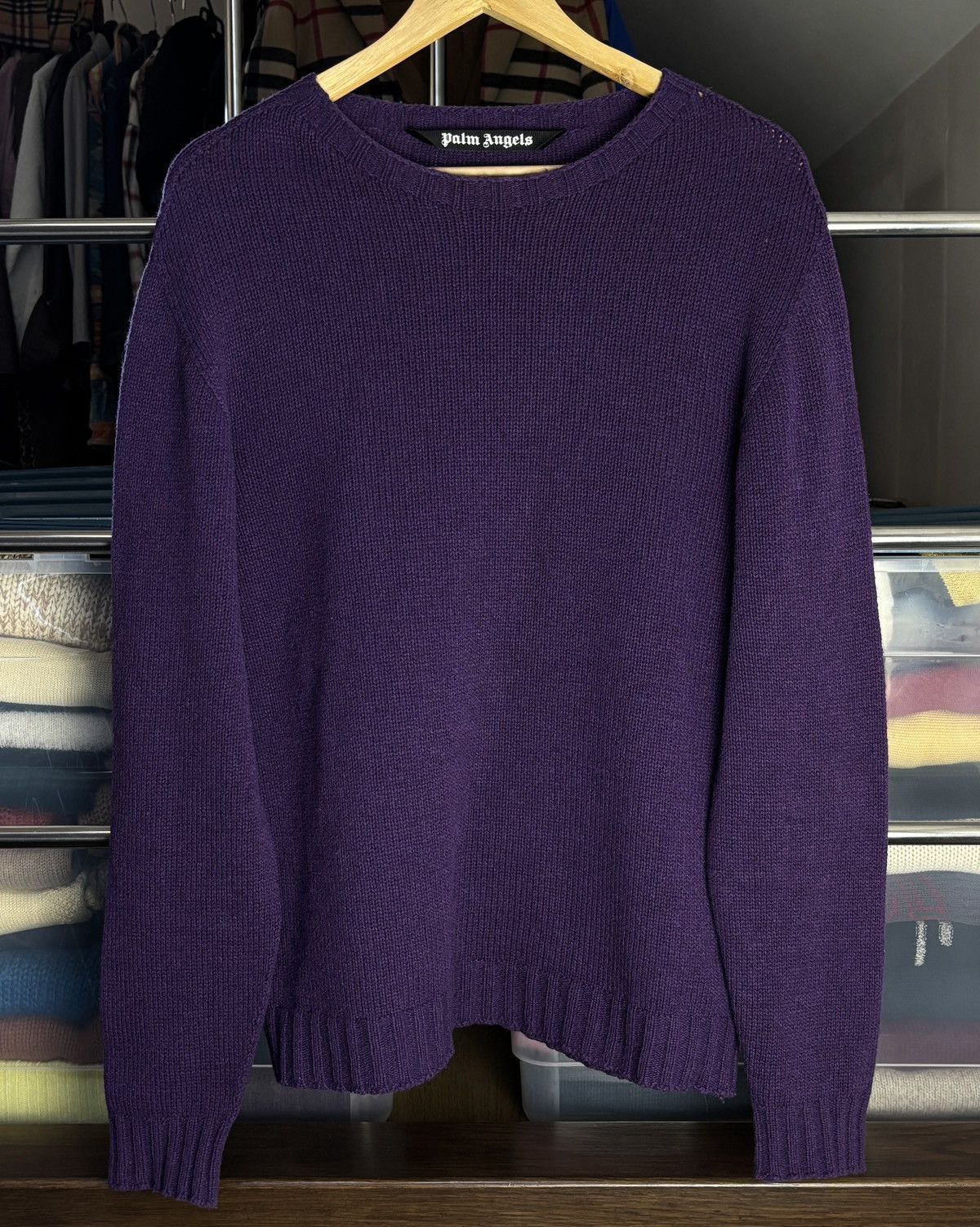 Palm Angels Palm Angels Knit Back Big Logo Sweater Hype Size US L / EU 52-54 / 3 - 2 Thumbnail