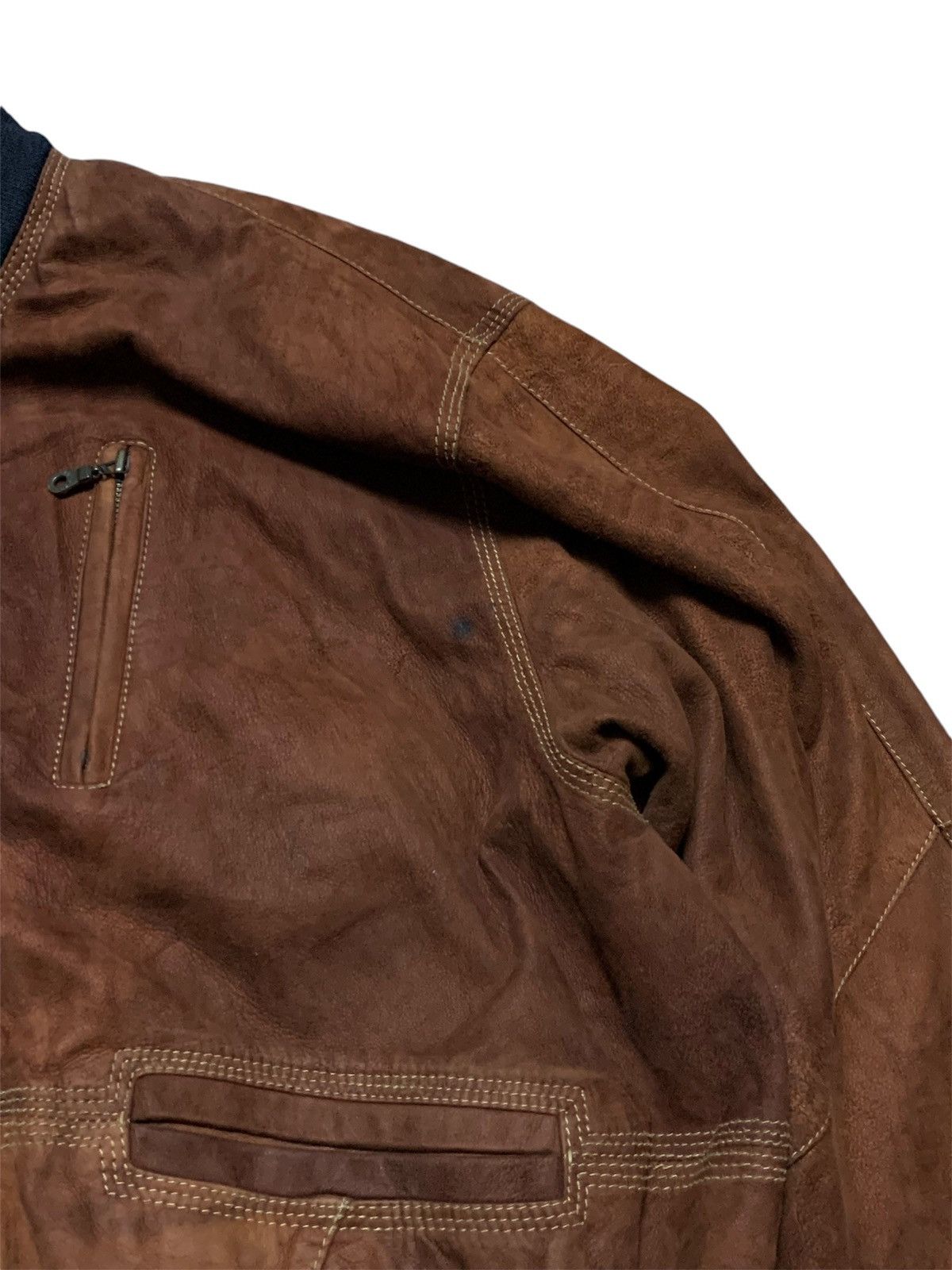 Vintage Brown Bomber Jacket Size US XXL / EU 58 / 5 - 7 Thumbnail