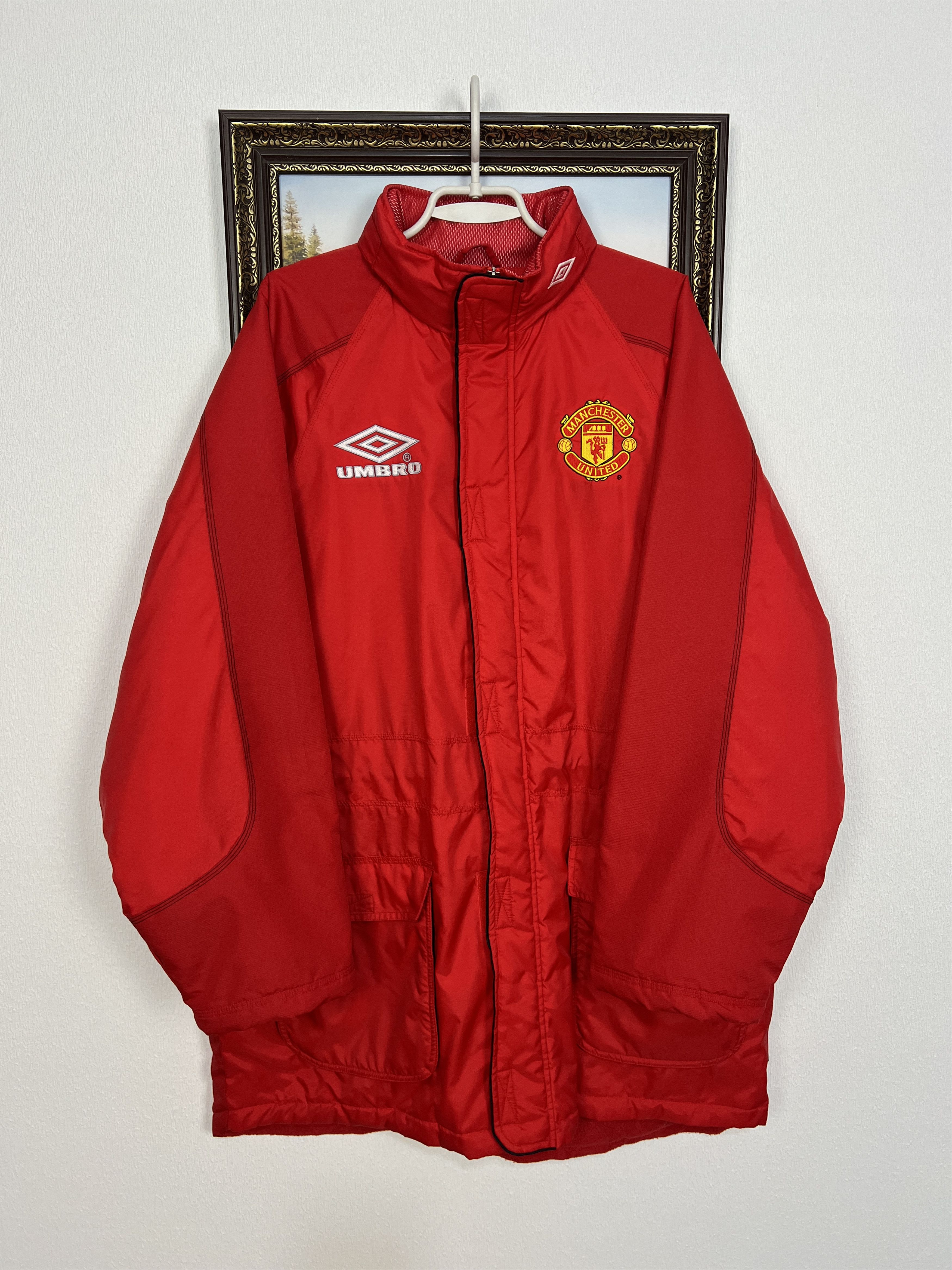 Umbro Vintage 90's Manchester United Football Padded Jacket Rare Size US XL / EU 56 / 4 - 1 Thumbnail
