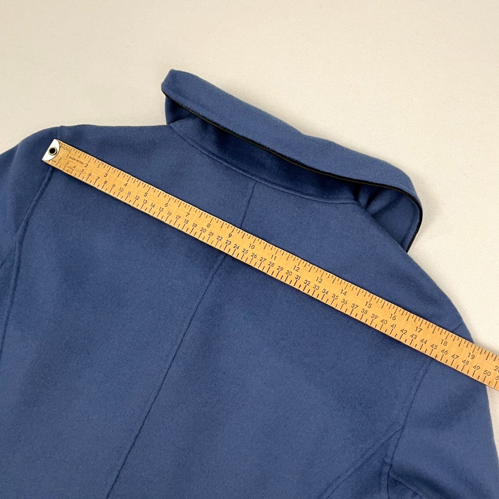 Vintage VINTAGE Lafayette 148 Angora Wool Blazer Jacket Size 16 Blue High Neck Hidden Buttons Size XXL / US 16-18 / IT 52-54 - 7 Thumbnail