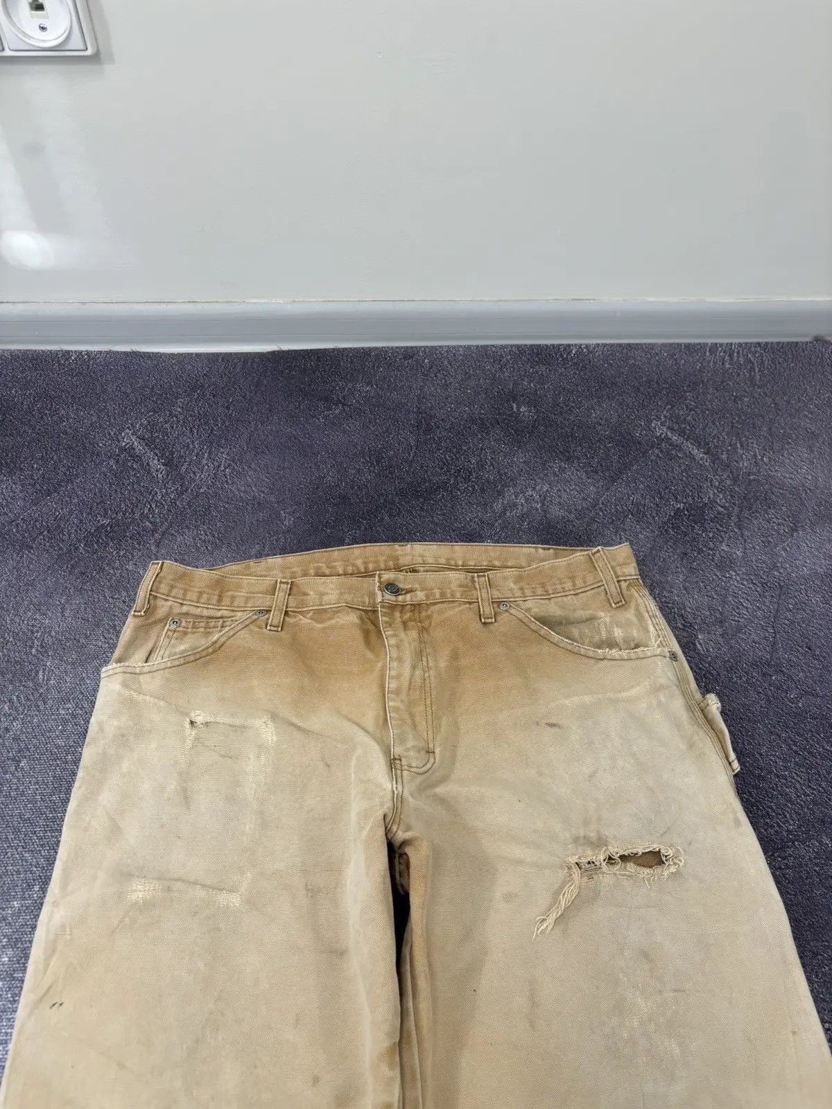 Dickies × Vintage Vintage Dickies Faded Mustard Work Hype Baggy Pants Size US 36 / EU 52 - 9 Thumbnail