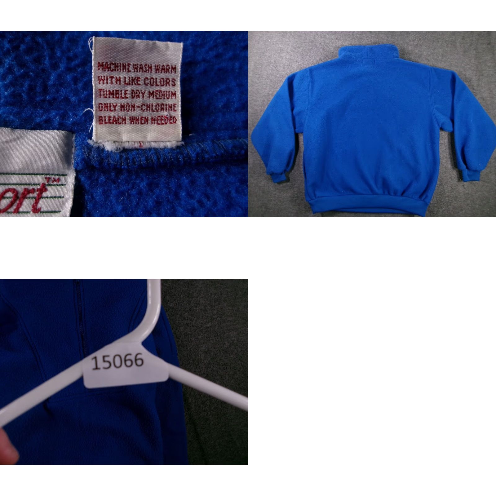 Vintage BOGsport Fleece Pullover Mens XL Blue 1/4 Zip Quarter Zip Outdoor Warm Cozy pullover sweater Regular Long Sleeve solid casual Size US XL / EU 56 / 4 - 8 Thumbnail
