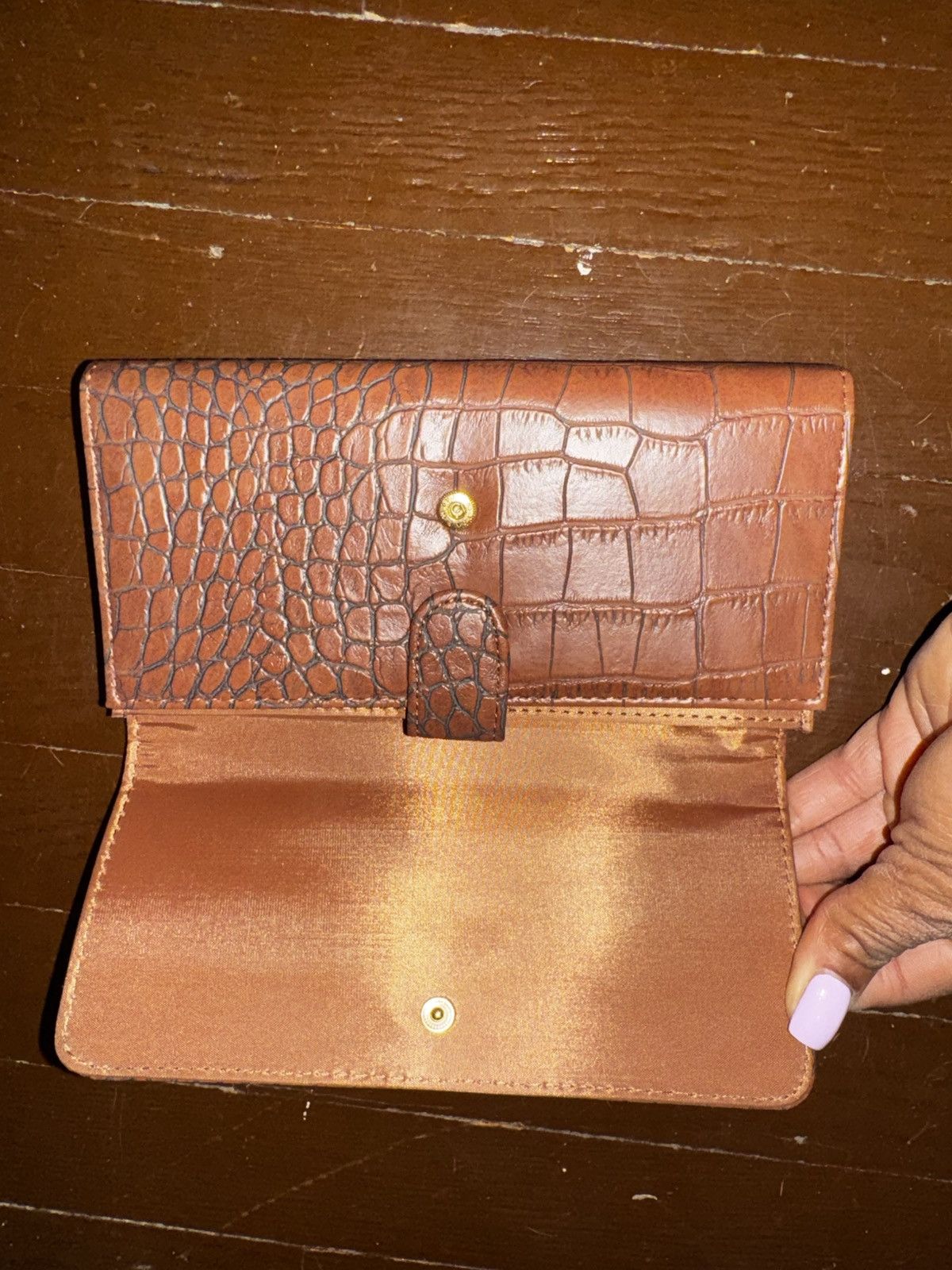 Kenneth Cole Kenneth Cole Reaction Brown Crocodile Embossed Wallet Size ONE SIZE - 3 Thumbnail