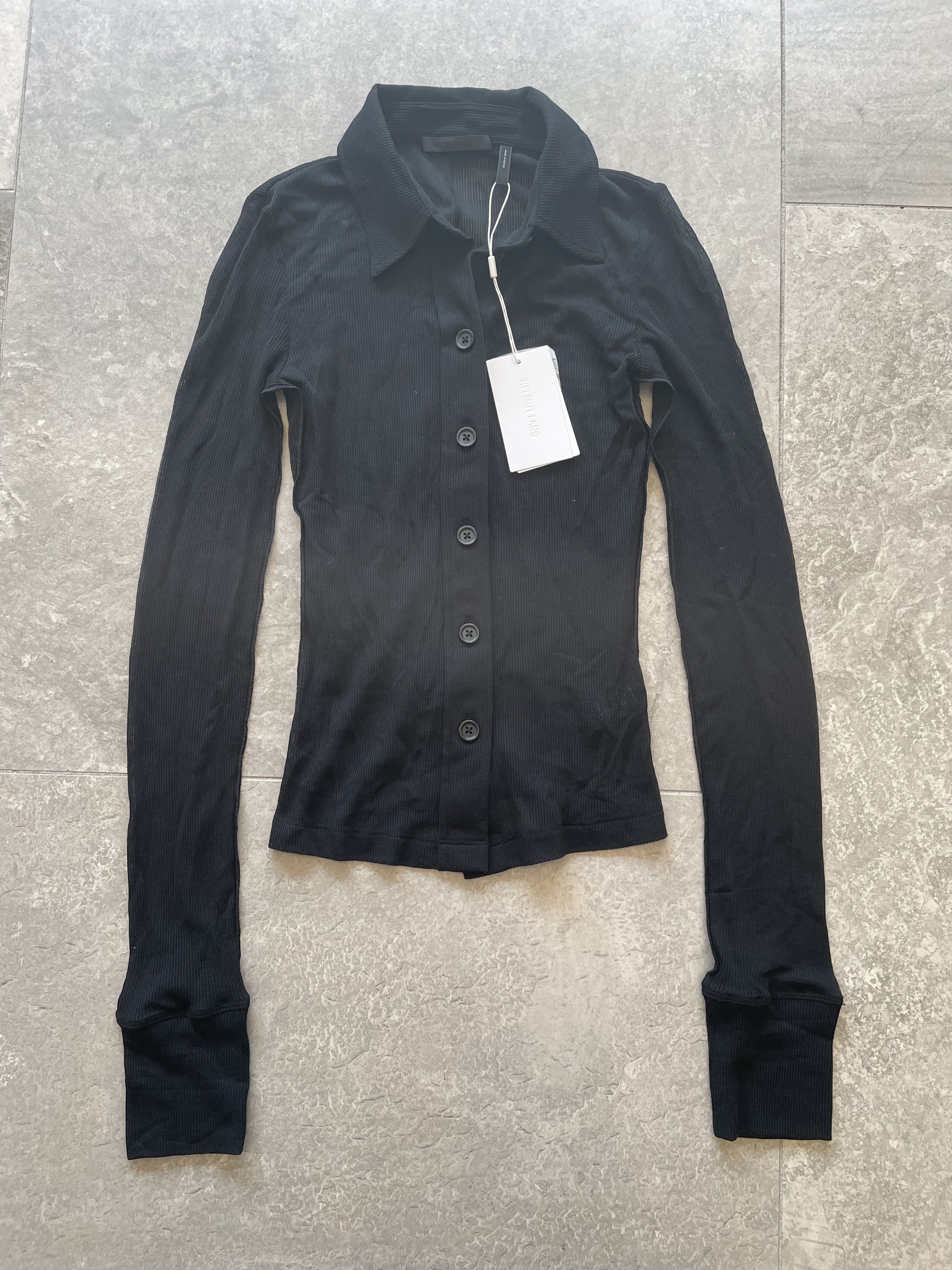 Helmut Lang Helmut Lang - Sheer Rib Shirt Size XS / US 0-2 / IT 36-38 - 1 Thumbnail