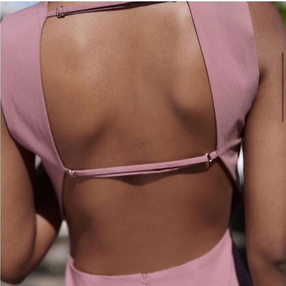 Zara ZARA Backless Mauve Pink Ruched Mini Dress Medium NEW Size M / US 6-8 / IT 42-44 - 4 Thumbnail