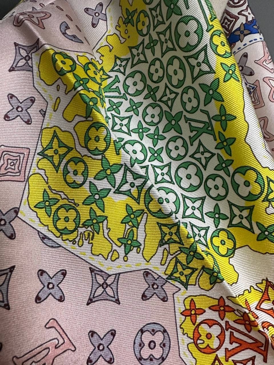 Louis Vuitton Louis Vuitton Scarf Silk Monogram Print Map logo New Auth Size ONE SIZE - 17 Thumbnail