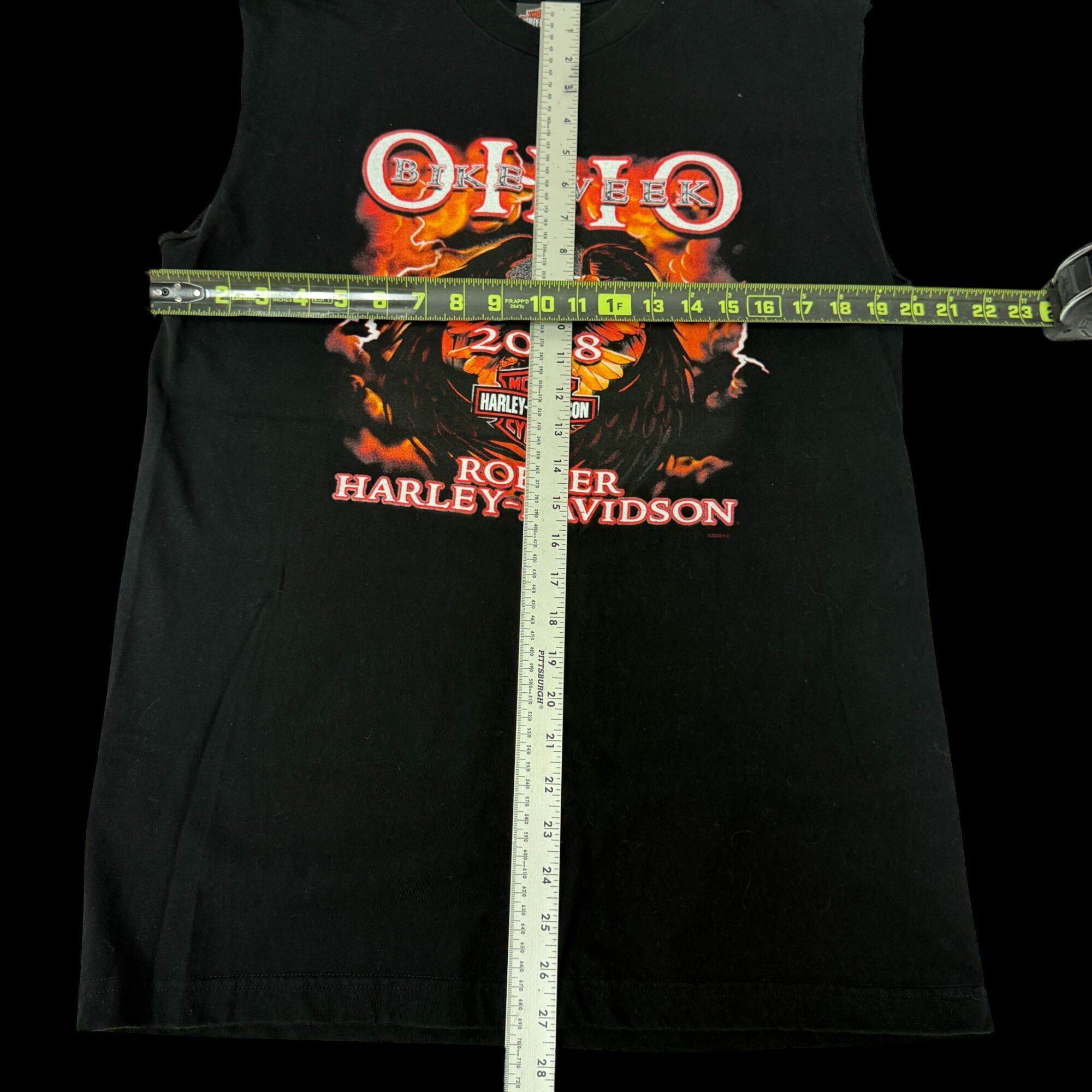 Harley Davidson H-D Ohio BIKE WEEK Graphic Motorcycle Biker Muscle Shirt USA Size US XL / EU 56 / 4 - 6 Thumbnail