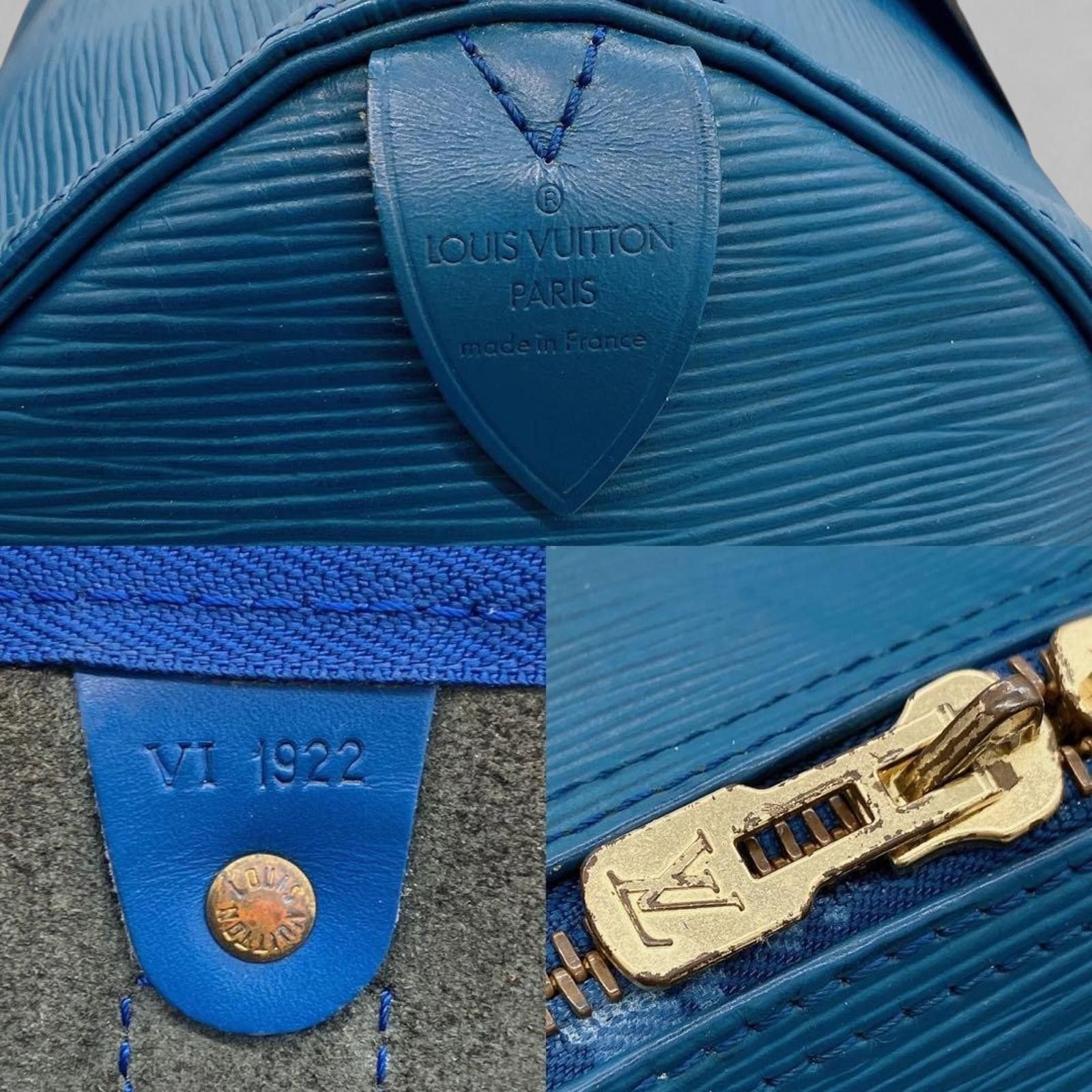 Louis Vuitton Louis Vuitton - Men's Blue Leather Travel Bag Size ONE SIZE - 7 Thumbnail