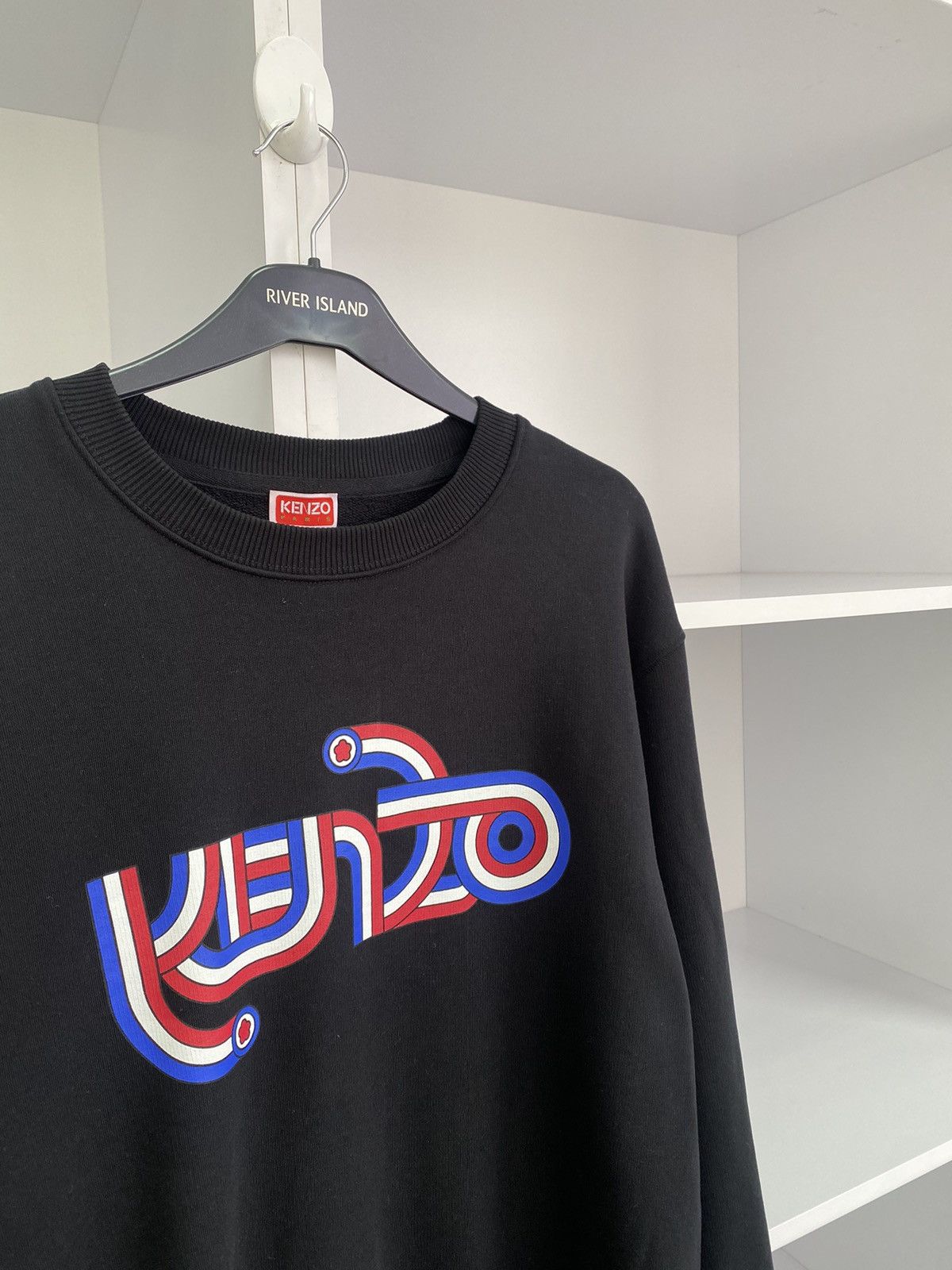 Kenzo × Vintage Kenzo Paris Men's Target Logo Crew Sweat in Black Size US L / EU 52-54 / 3 - 6 Thumbnail