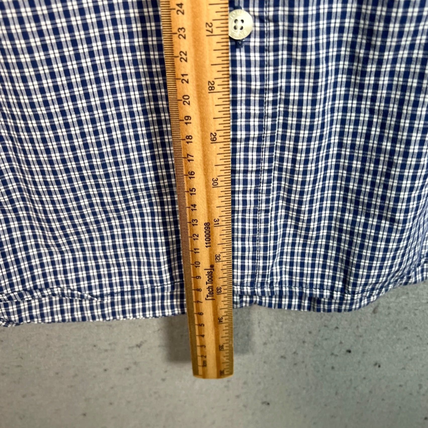 Tommy Hilfiger VINTAGE Tommy Hilfiger Jeans Mens XXL Button-Up Navy & White Checkered Shirt Size US XXL / EU 58 / 5 - 6 Thumbnail