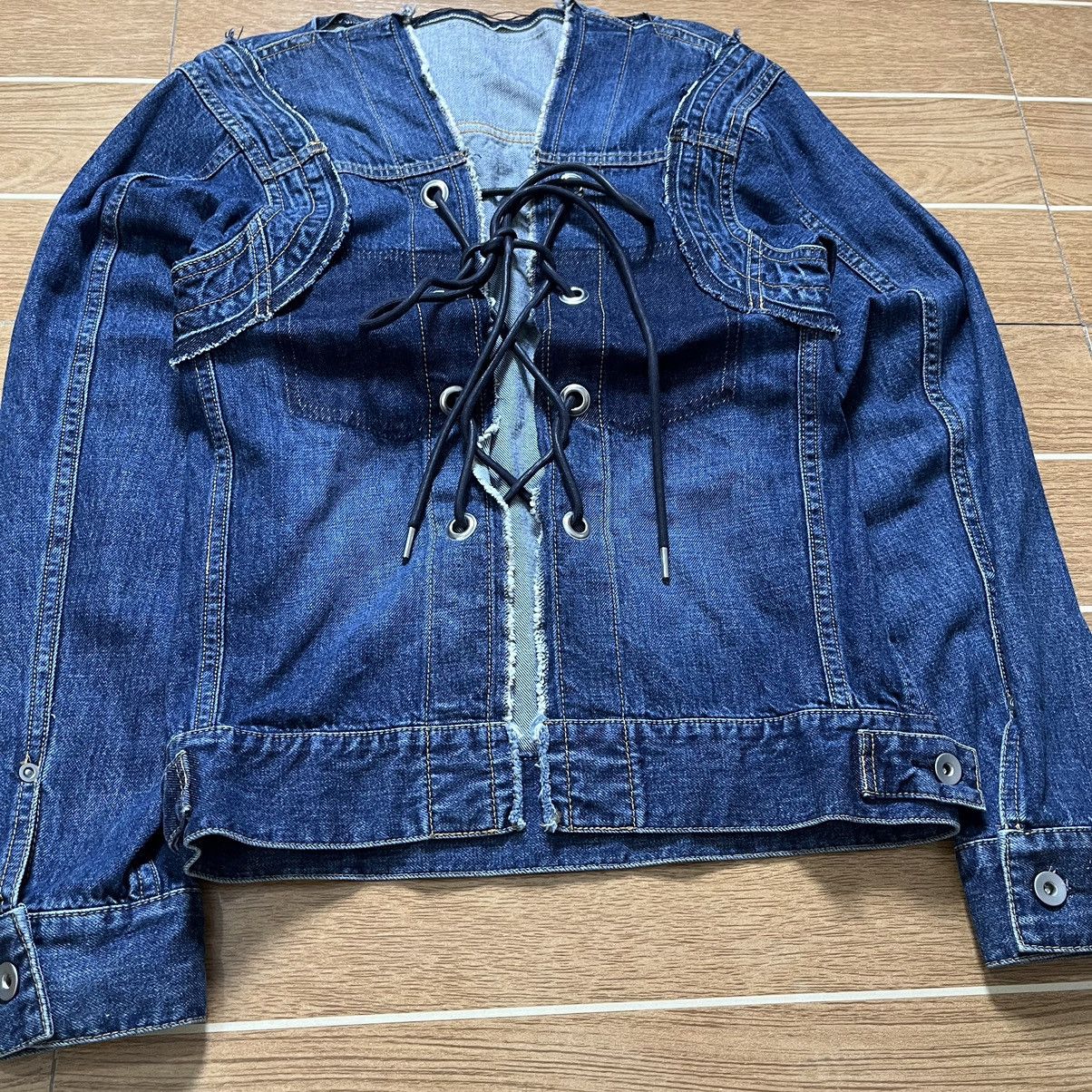 Sacai Sacai Lace Up Denim Jacket Size S / US 4 / IT 40 - 4 Thumbnail