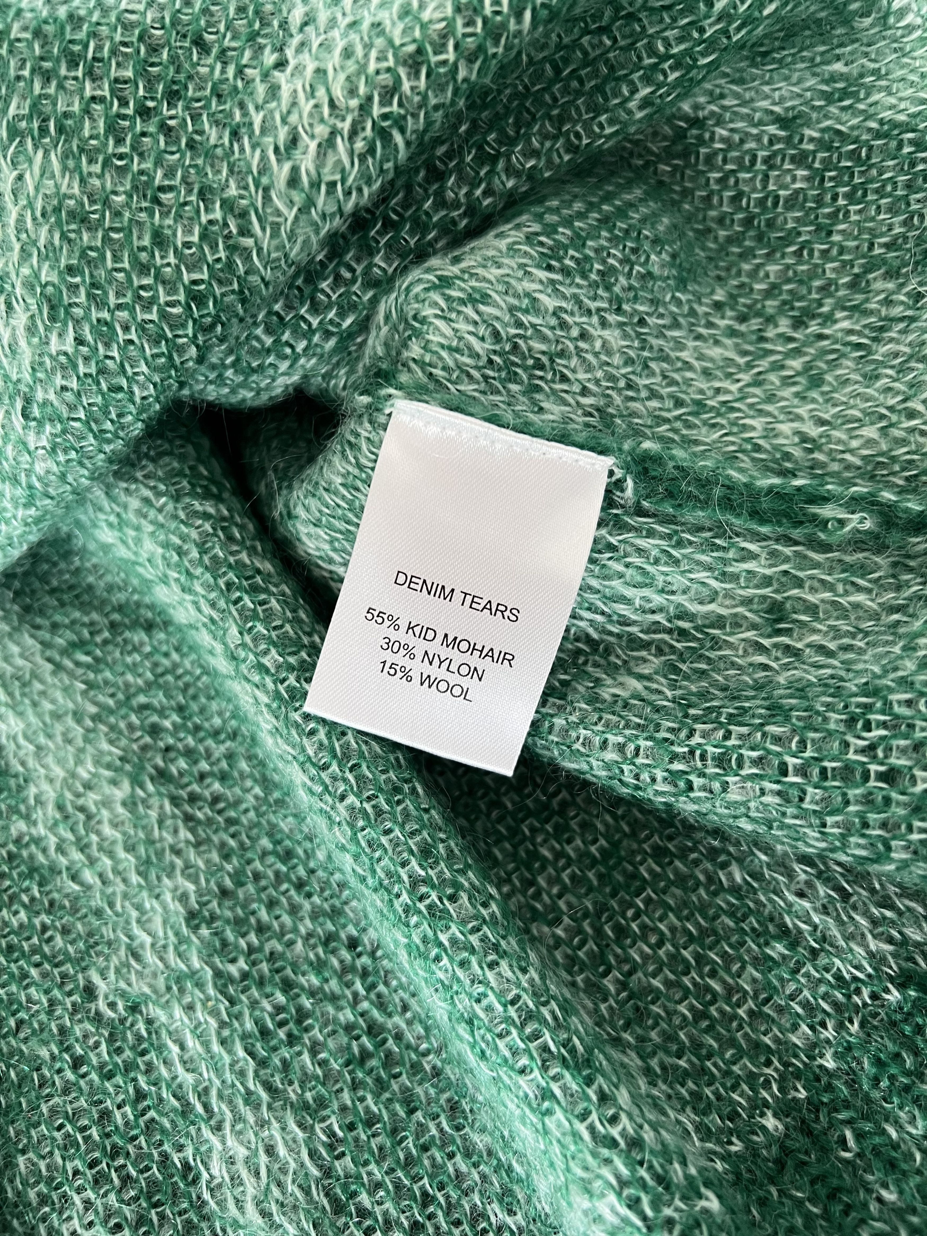 DENIM TEARS Denim Tears Rind Mohair Sweater in Green Size US XXL / EU 58 / 5 - 8 Thumbnail