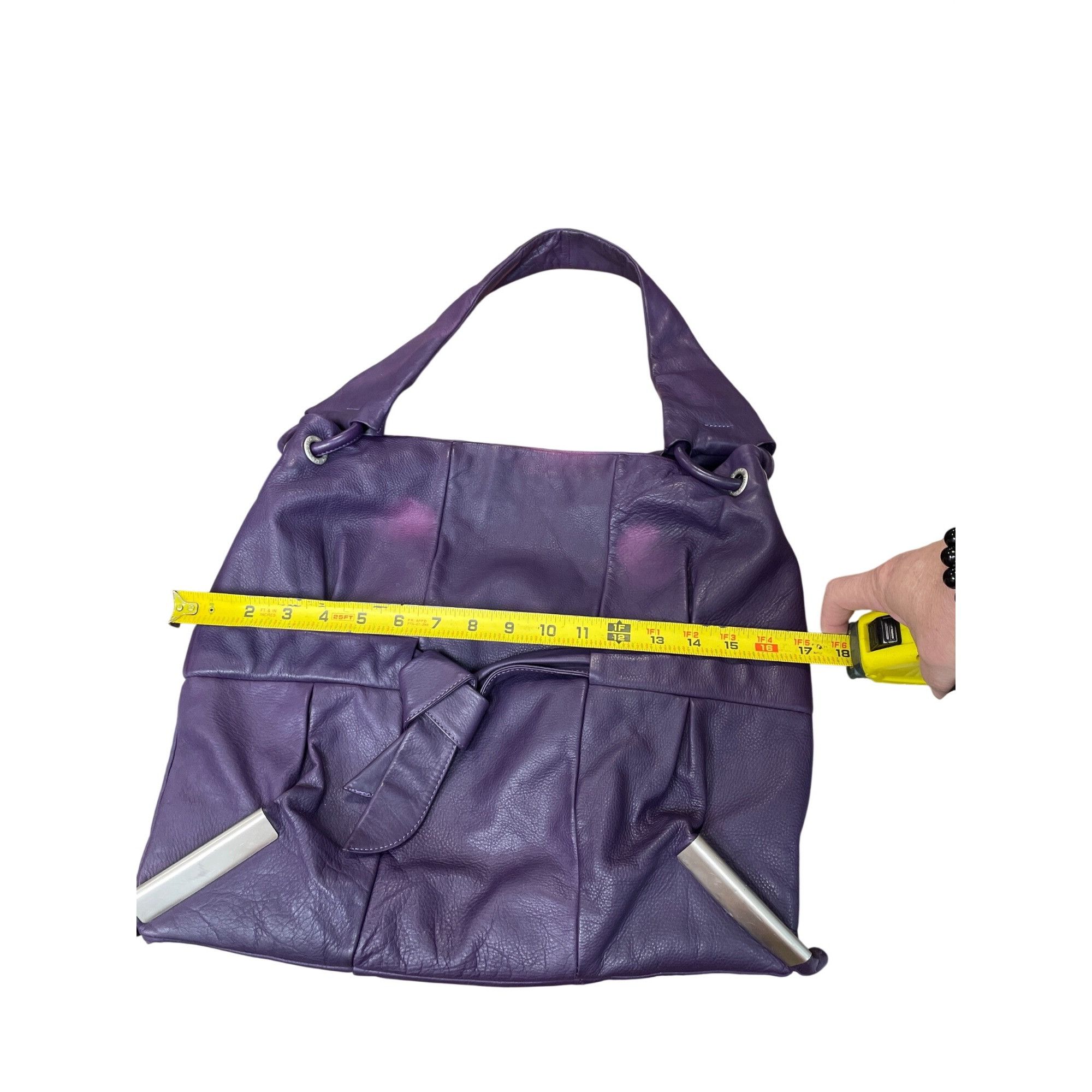 Other Renato Angi Vintage womans purple silver leather hobo should Size ONE SIZE - 7 Thumbnail