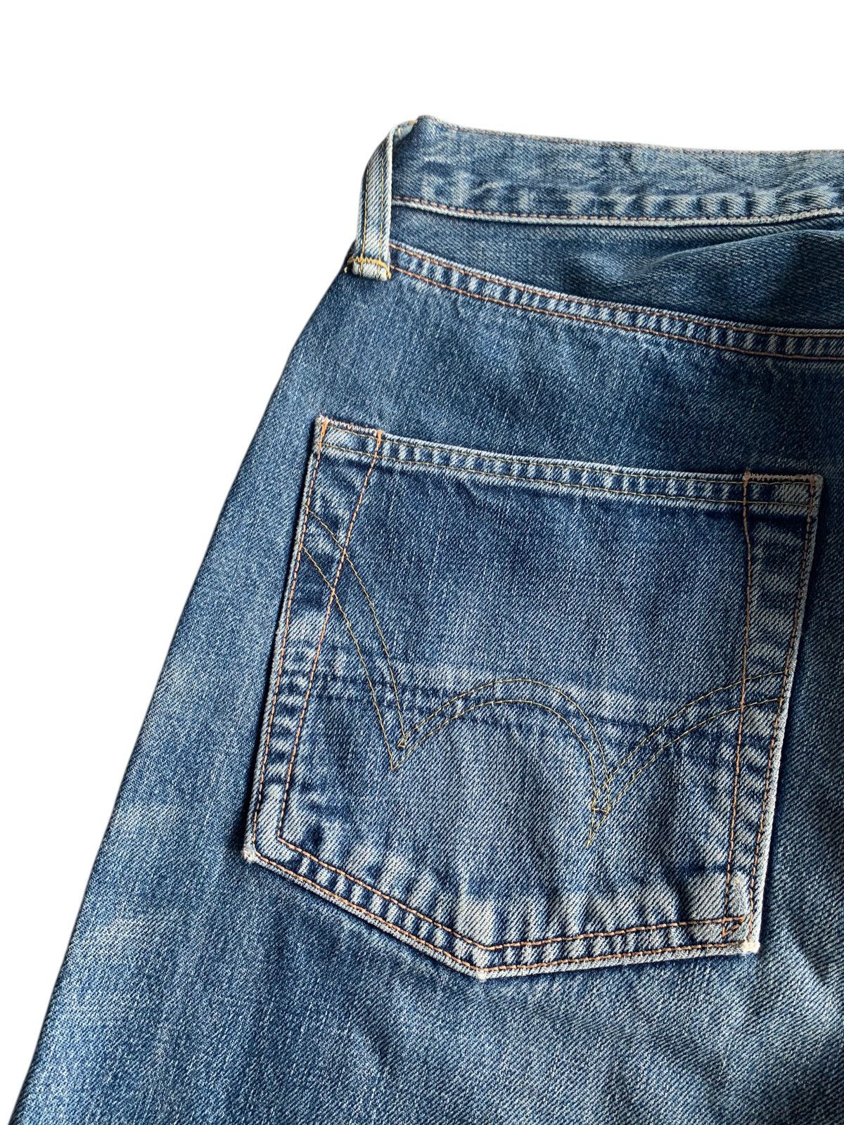 Edwin VINTAGE EDWIN 505 SELVEDGE BAGGY FADED DISTRESSED DENIM Size US 30 / EU 46 - 10 Thumbnail