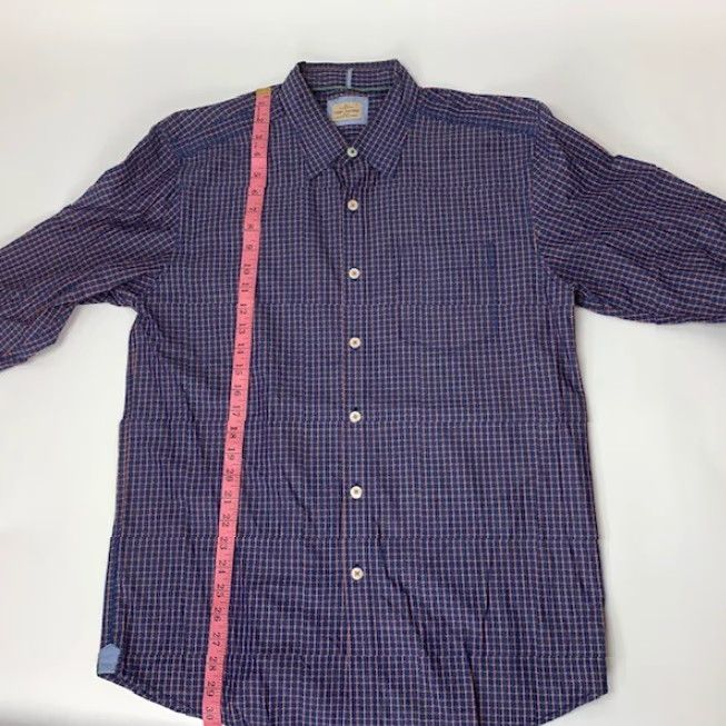 Tommy Bahama Tommy Bahama Checked Button Up Casual Shirt Mens Size L Blue Orange Size US L / EU 52-54 / 3 - 8 Thumbnail