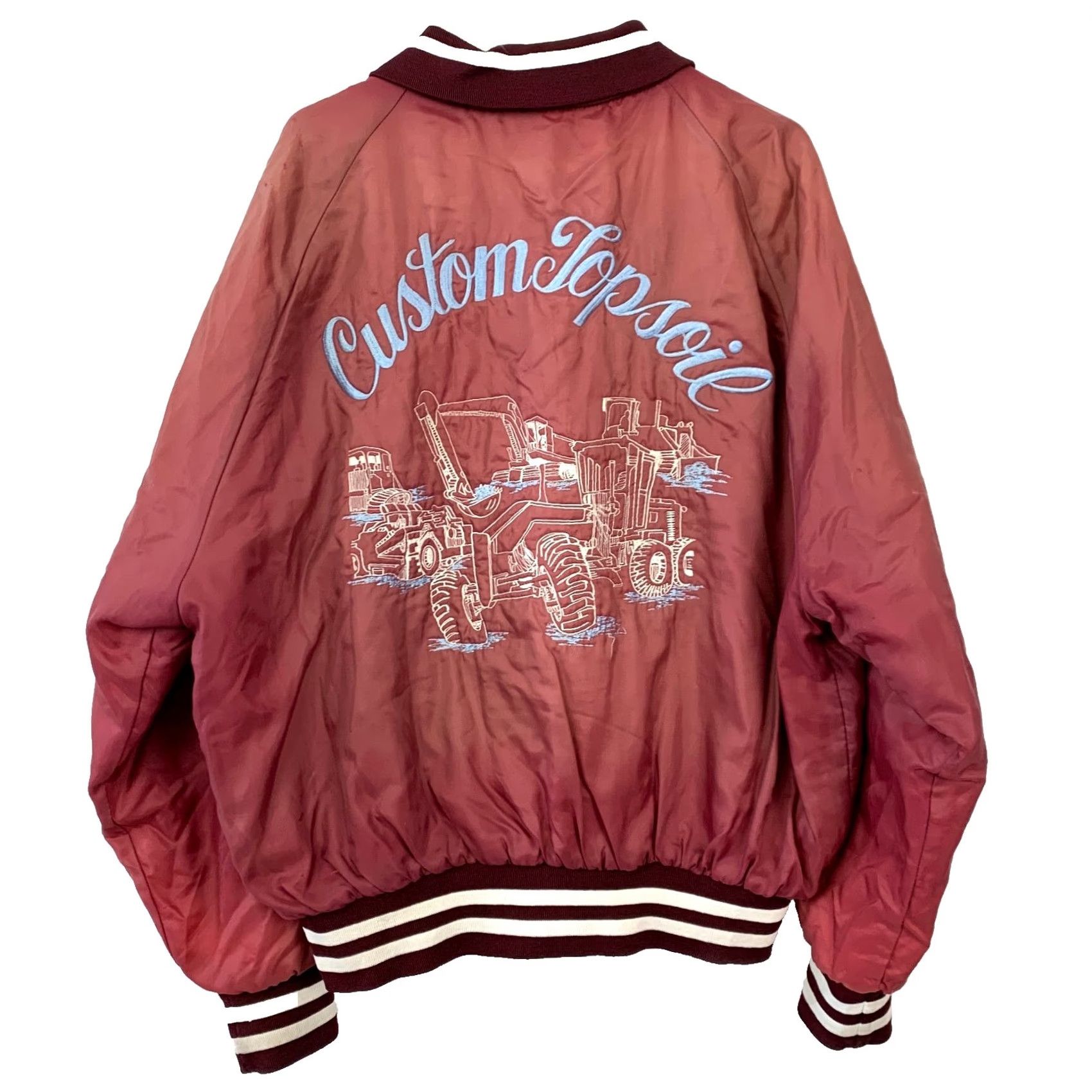 Holloway Vintage Holloway Satin Bomber Jacket Mens XXL Red Embroidered Logo Casual Long Sleeve Adjustable Buttons 80s 90s Racing Riding Style Size US XXL / EU 58 / 5 - 2 Thumbnail