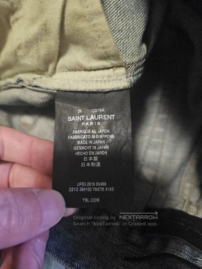 Saint Laurent Paris Saint Laurent D02 Slim Fit Jeans. Size US 29 - 6 Thumbnail