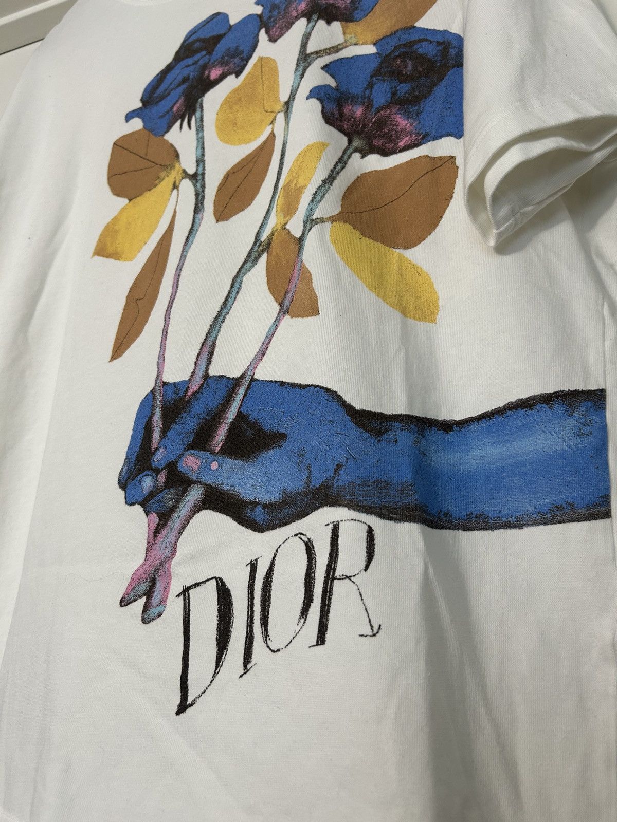 Dior Dior x Alex Fonton Blue flower floral shirt white Size US XXL / EU 58 / 5 - 2 Thumbnail