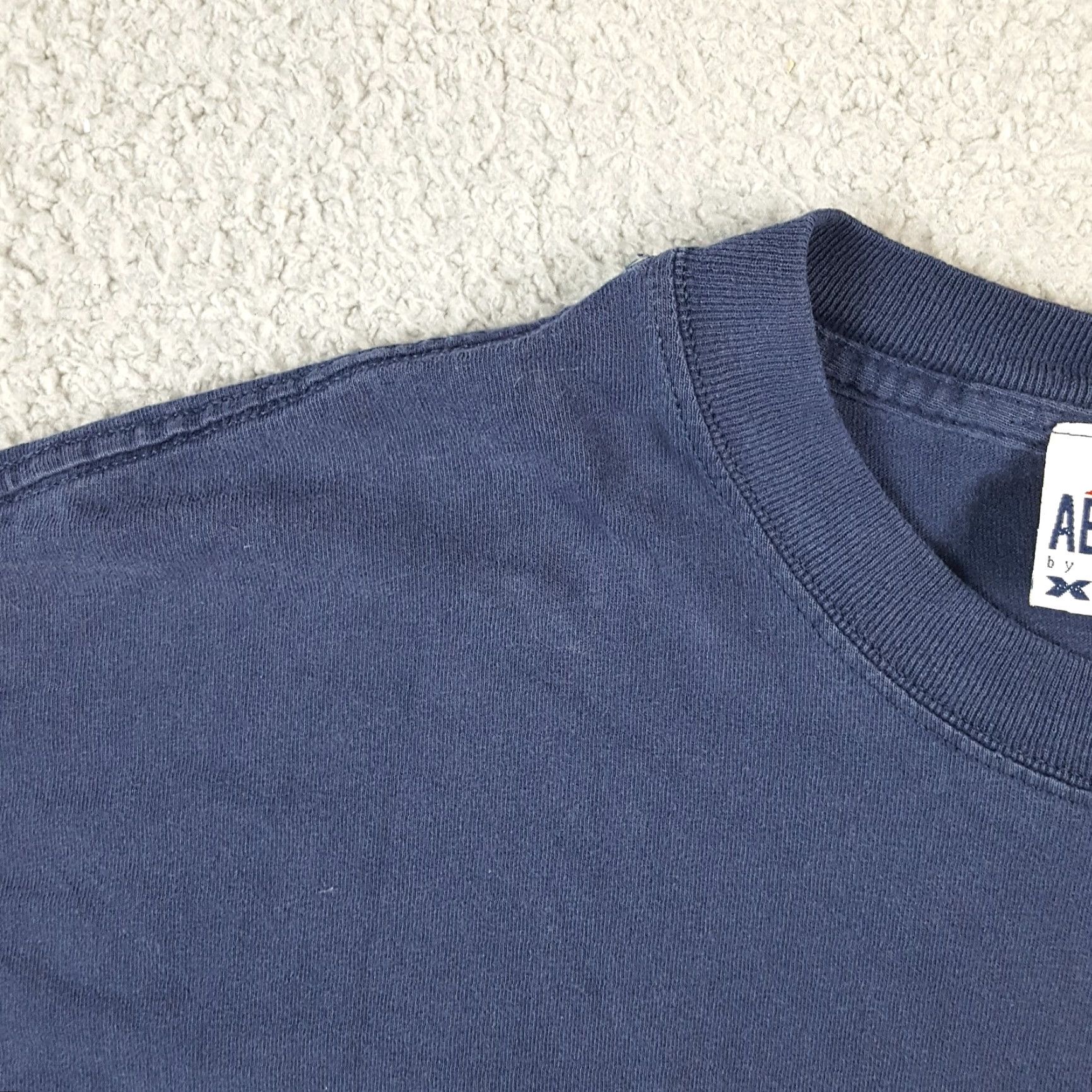 Vintage VINTAGE Aeropostale Y2K Chinese Water Logo T-Shirt Men's XL Blue Faded Grunge 90s Skater Size US XL / EU 56 / 4 - 3 Thumbnail
