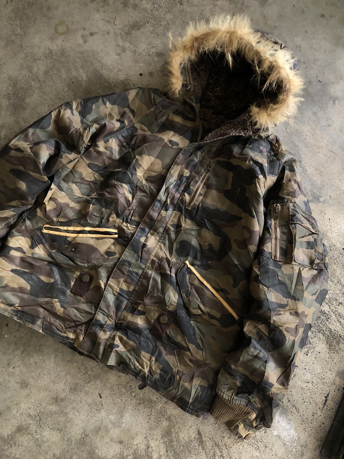 If Six Was Nine × Japanese Brand × Le Grande Bleu (L.G.B.) JAPANESE BRAND TRIXY JACKET CAMO FUR HOODIE LGBSTYLE Size US L / EU 52-54 / 3 - 4 Thumbnail