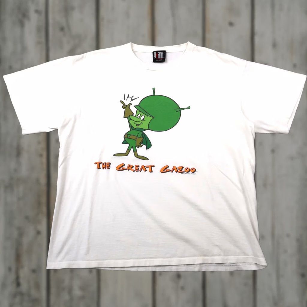 Greats VINTAGE The Flintstones T Shirt Giant XL White 90s Cartoon Great Gazoo Mens Leather? Size US XL / EU 56 / 4 - 1 Thumbnail