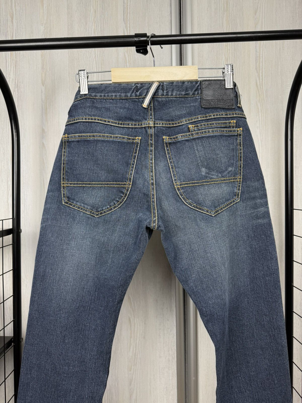 Messagerie MESSAGERIE Blue Selvedge Denim Spider Slim Italian Jeans Size US 34 / EU 50 - 7 Thumbnail