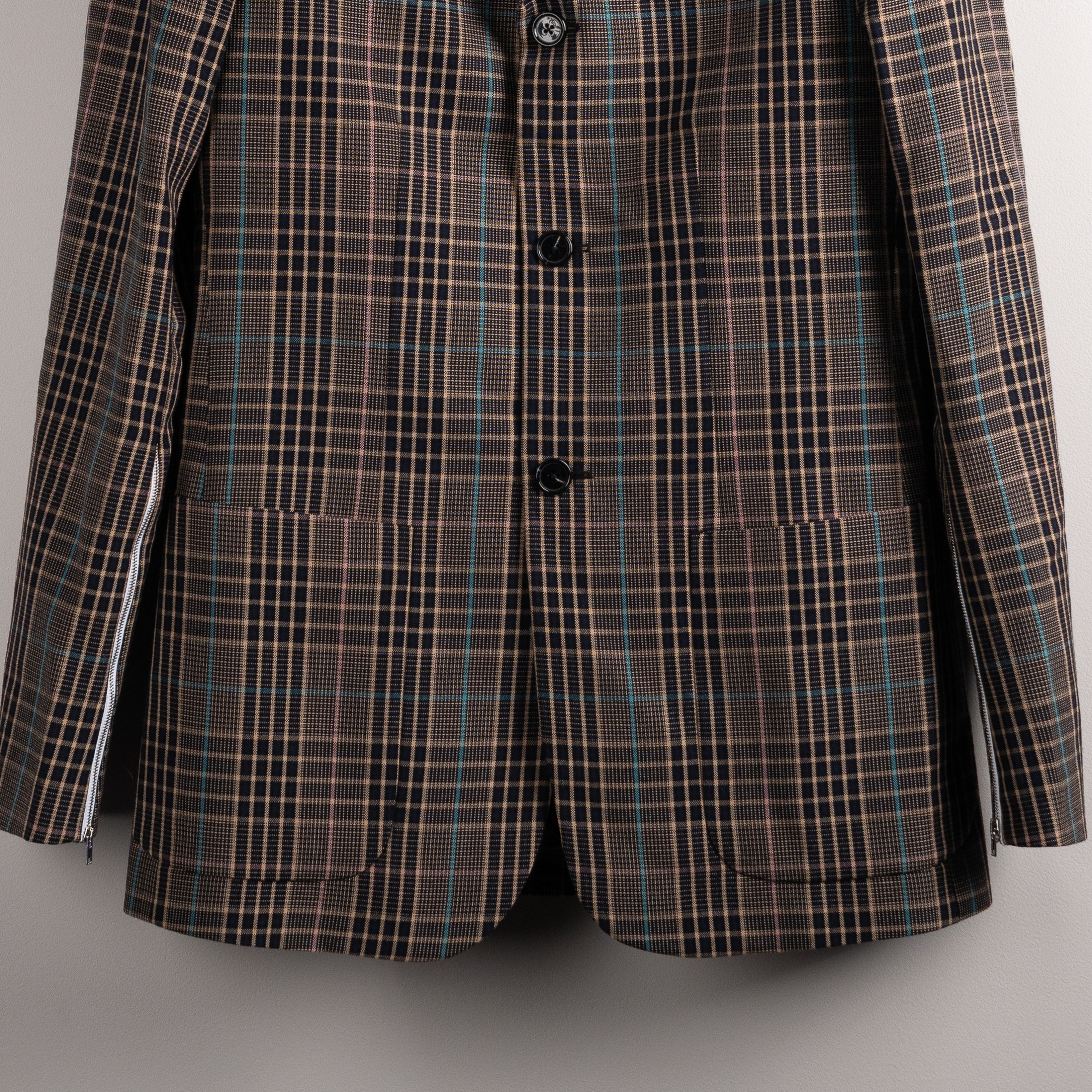 Raf Simons Raf Simons Back Zip Plaid Blazer Brown Size US L / EU 52-54 / 3 - 5 Thumbnail