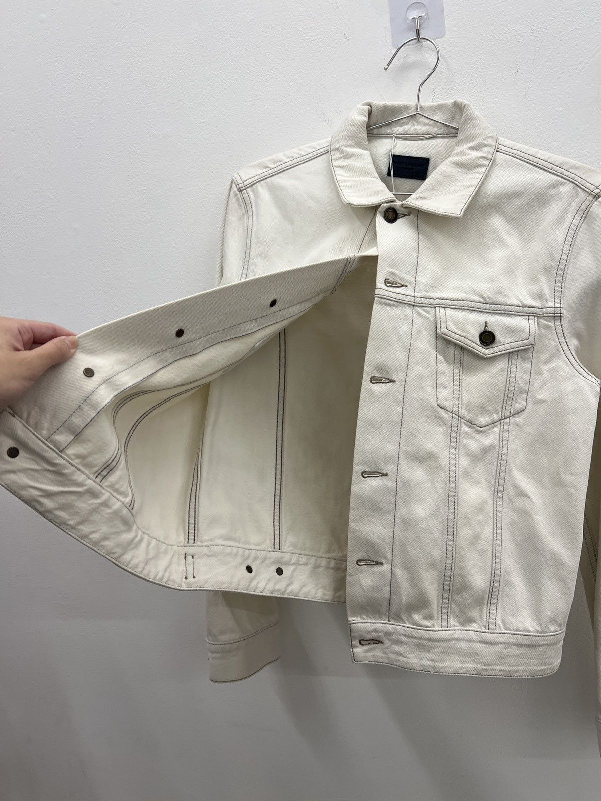 Saint Laurent Paris Saint Laurent Paris Beige Denim Jacket Size M / US 6-8 / IT 42-44 - 5 Thumbnail