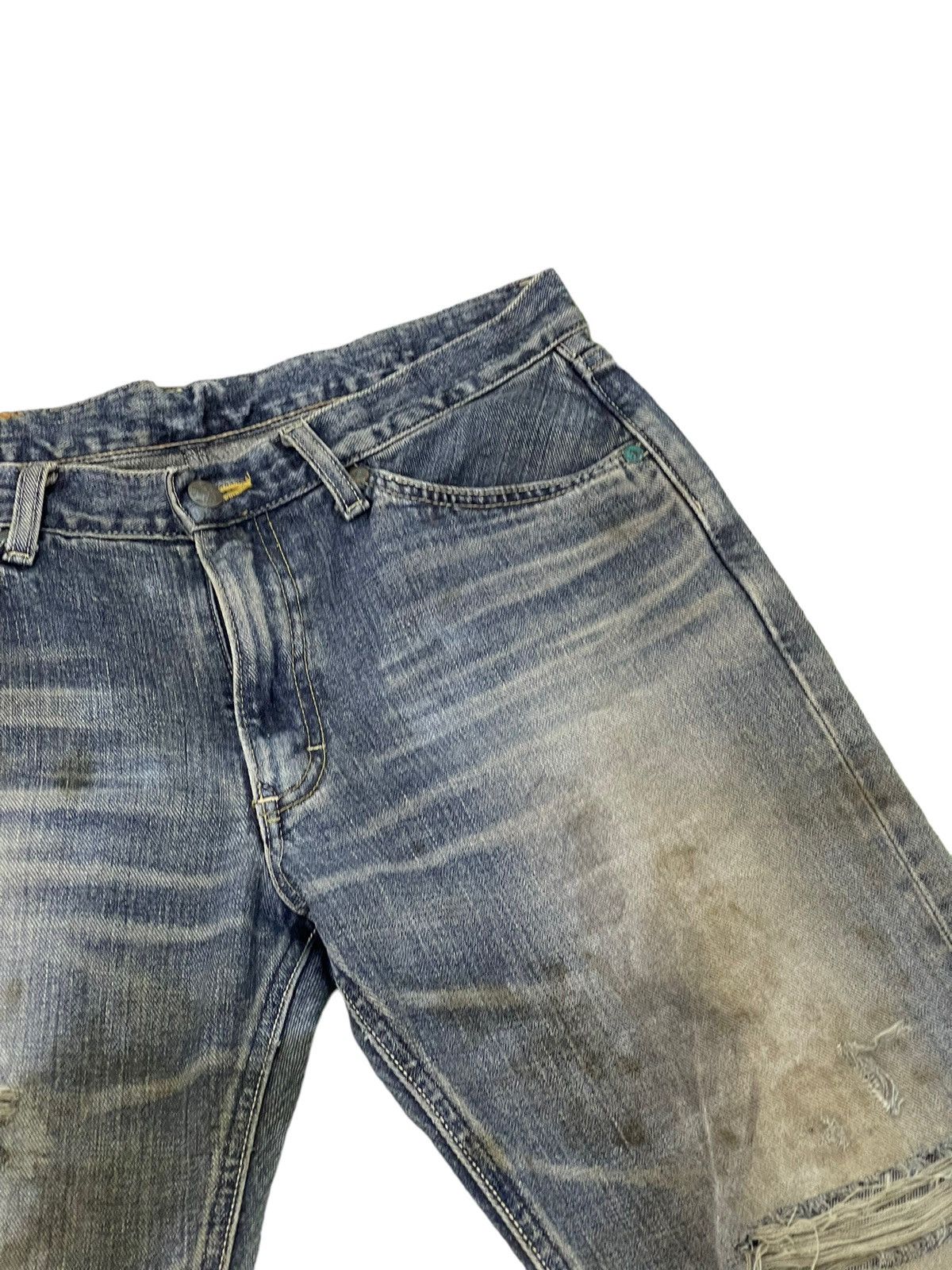 Lee Flare Jeans Lee Japan Dirty Distress Boot Cut 7🟦8 Size US 33 - 10 Thumbnail