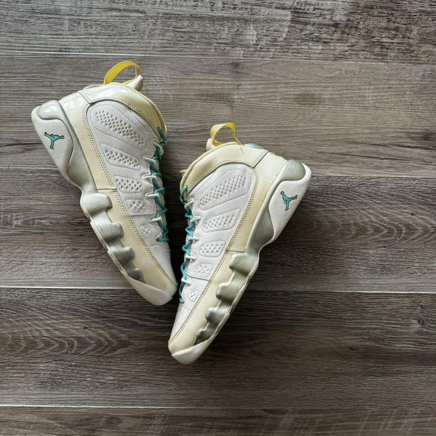 Nike NIKE • JORDAN 9 GS Retro "White Turquoise" (7M) Size US 7 / EU 40 - 8 Thumbnail