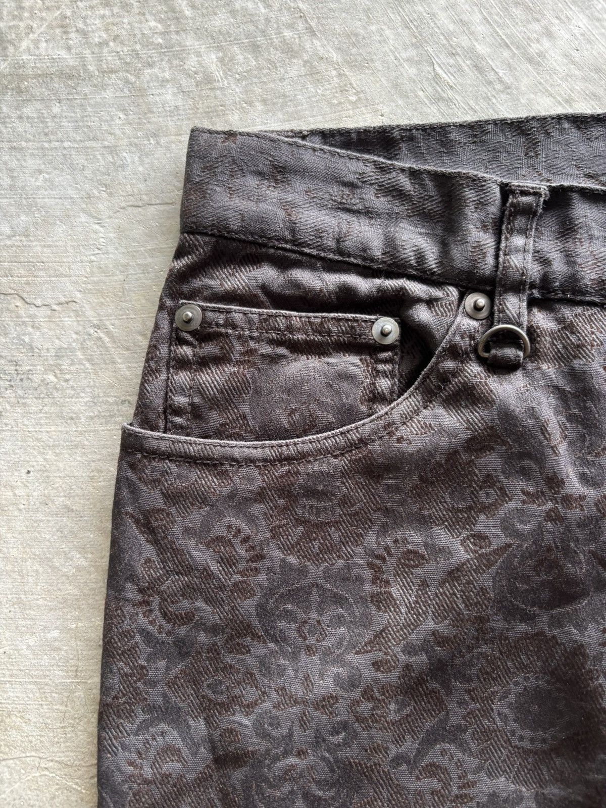If Six Was Nine × Le Grande Bleu (L.G.B.) × Michel Klein FLARE michel klein floral motives all over print black Size US 32 / EU 48 - 8 Thumbnail
