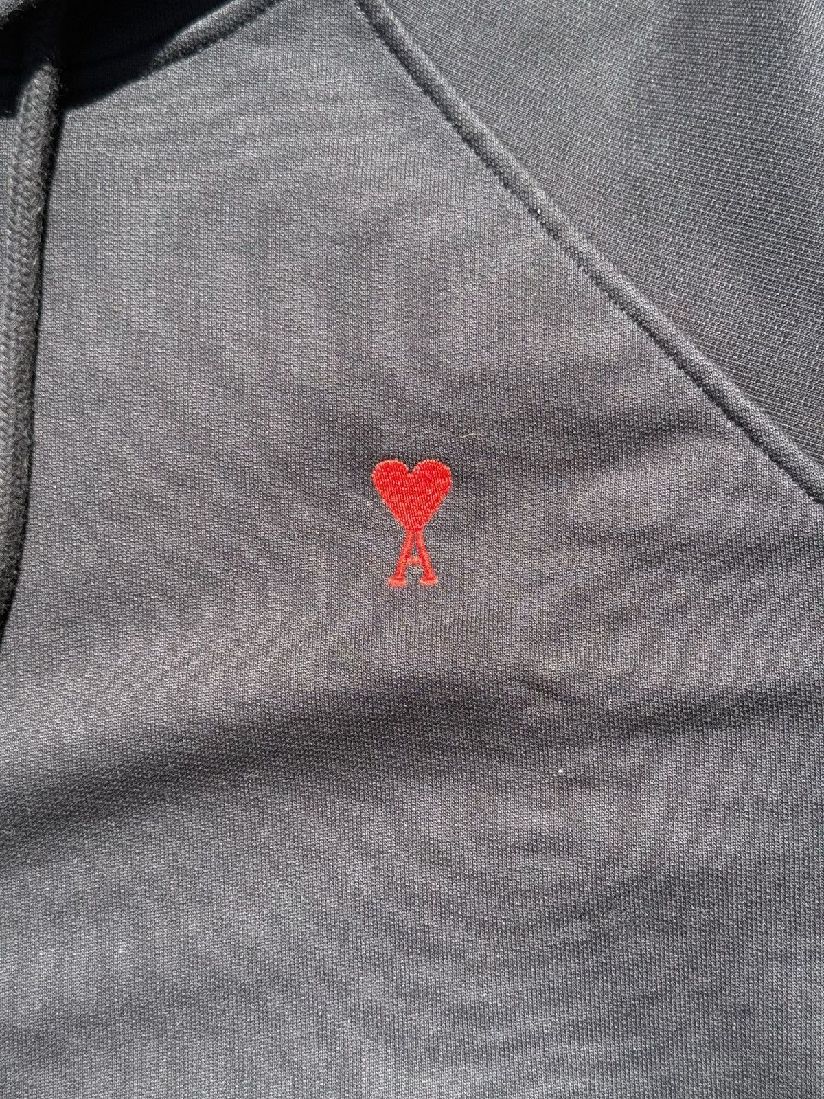 AMI AMI Paris Ami De Coeur Cotton Black Hoodie Size US S / EU 44-46 / 1 - 2 Thumbnail