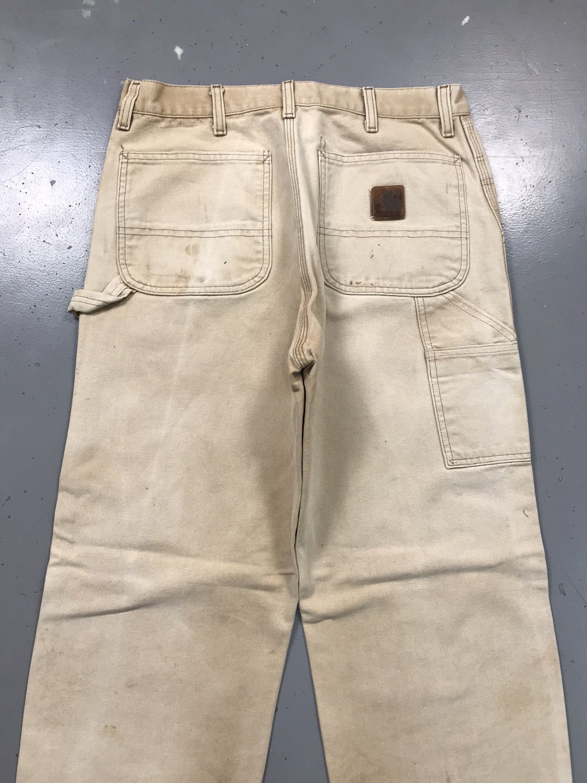 Vintage 90s Vintage sunfade Carhartt B11 BRN carpenter denim Size US 32 / EU 48 - 13 Thumbnail