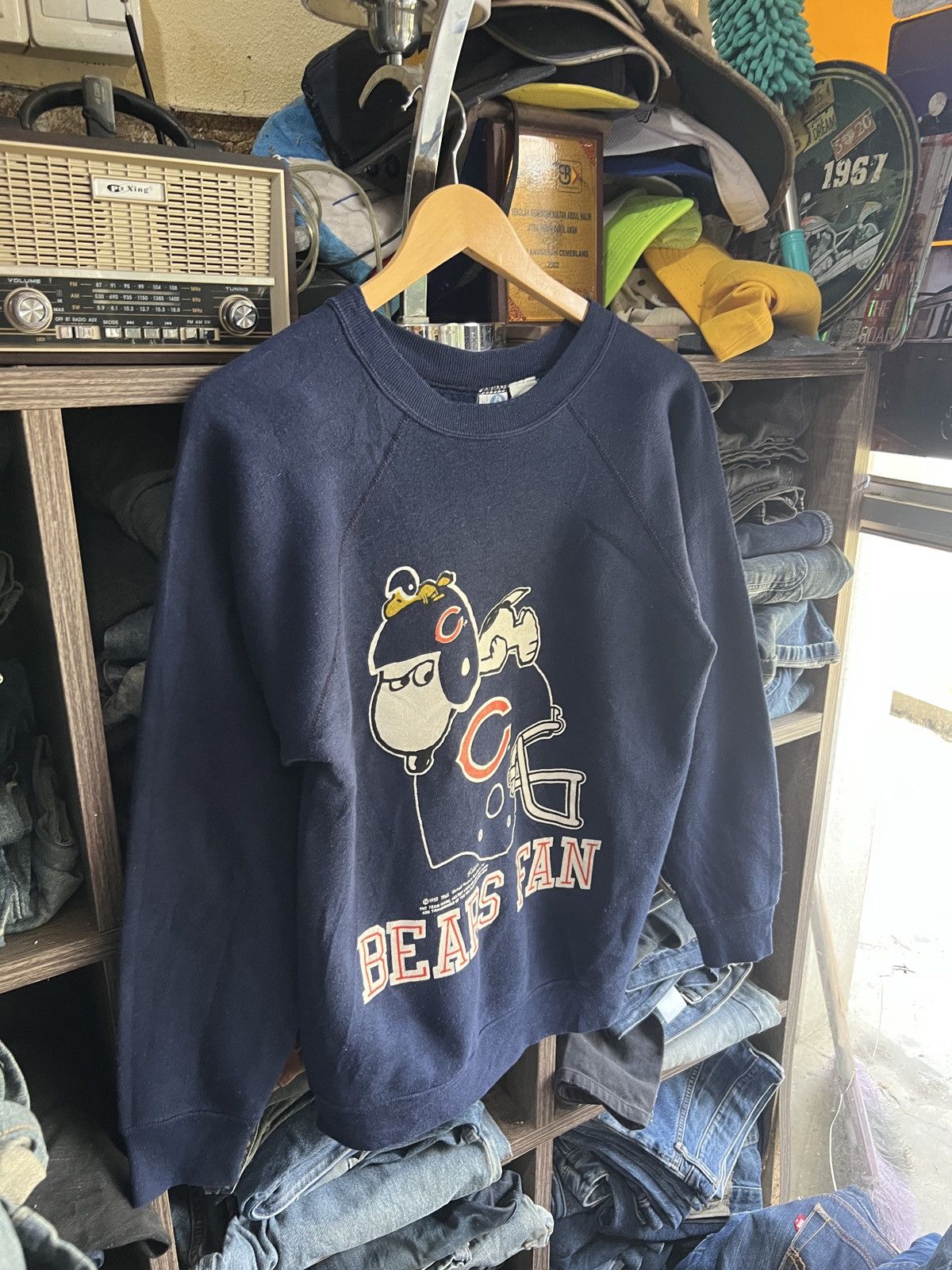 Peanuts 🔥Very Rare Vintage 60s Bears Fan NFL Crewneck Sweatshirt Size US S / EU 44-46 / 1 - 4 Thumbnail