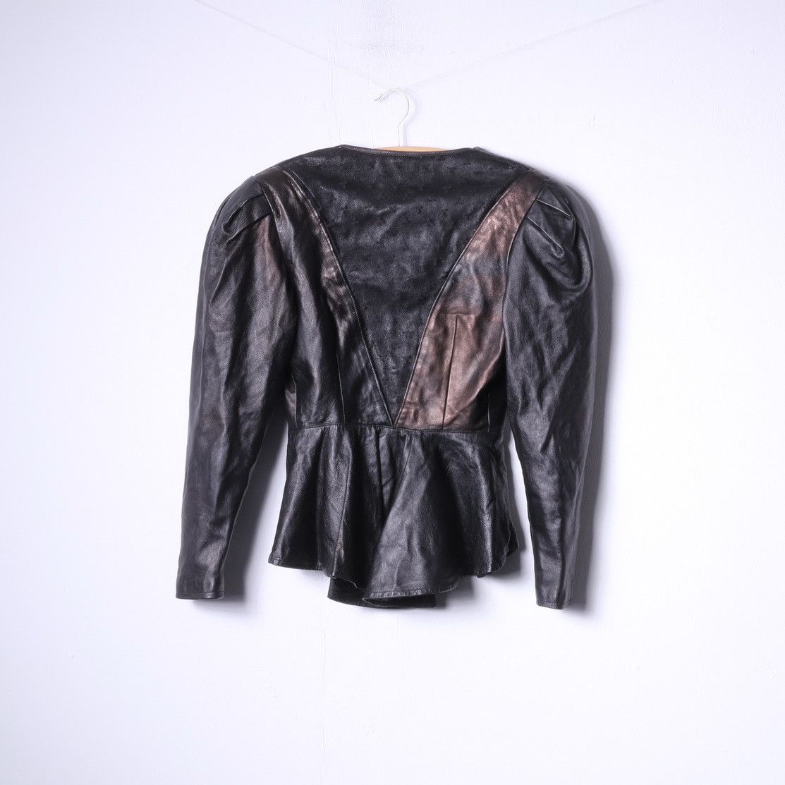 Vintage Star Collection Women 38 S Jacket Black Gold Leather 6377 Size S / US 4 / IT 40 - 7 Thumbnail