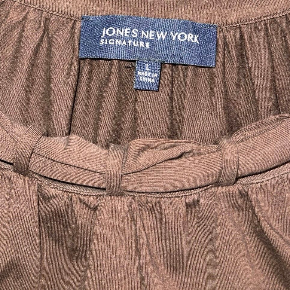 Jones New York Signature Top Size Large Cotton Casual Career Preppy Chic Size L / US 10 / IT 46 - 3 Thumbnail
