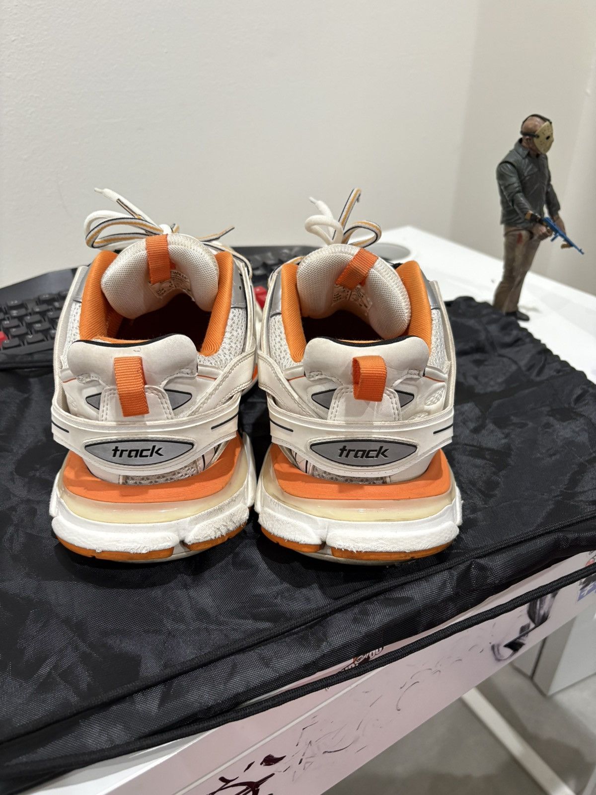Balenciaga white and orange balenciaga tracks. Size US 10 / EU 43 - 4 Thumbnail
