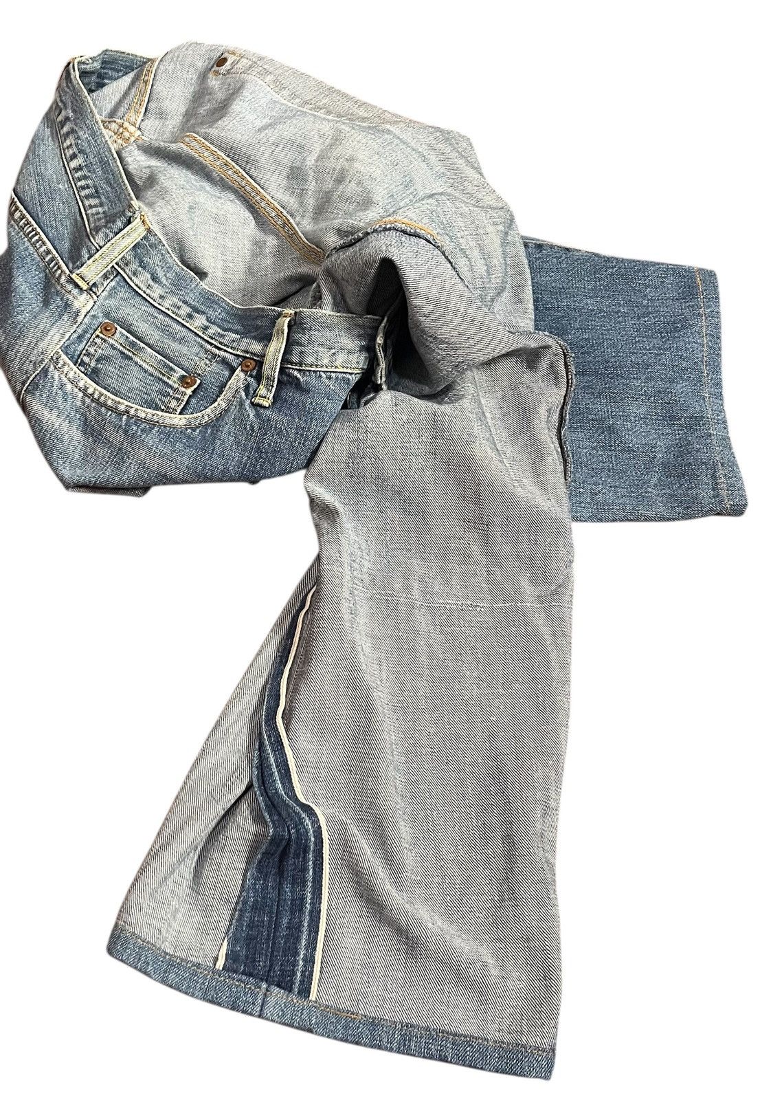 Yohji Yamamoto *FINAL DROP* Yohji yamamoto contrast straight selvedge jeans Size US 32 / EU 48 - 3 Thumbnail