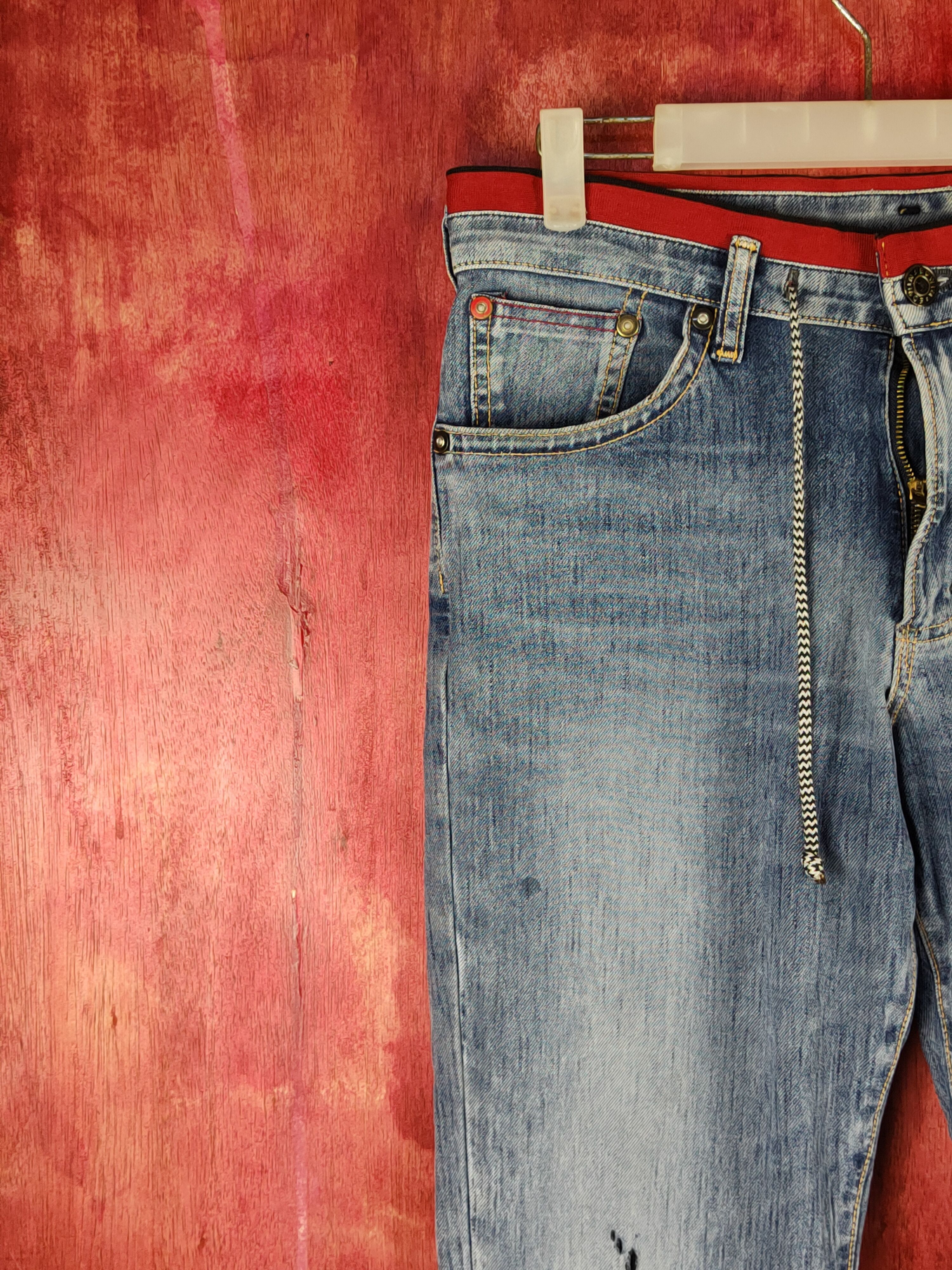 Edwin Edwin Blue Distressed Multipocket Denim #S1587 Size US 31 - 3 Thumbnail